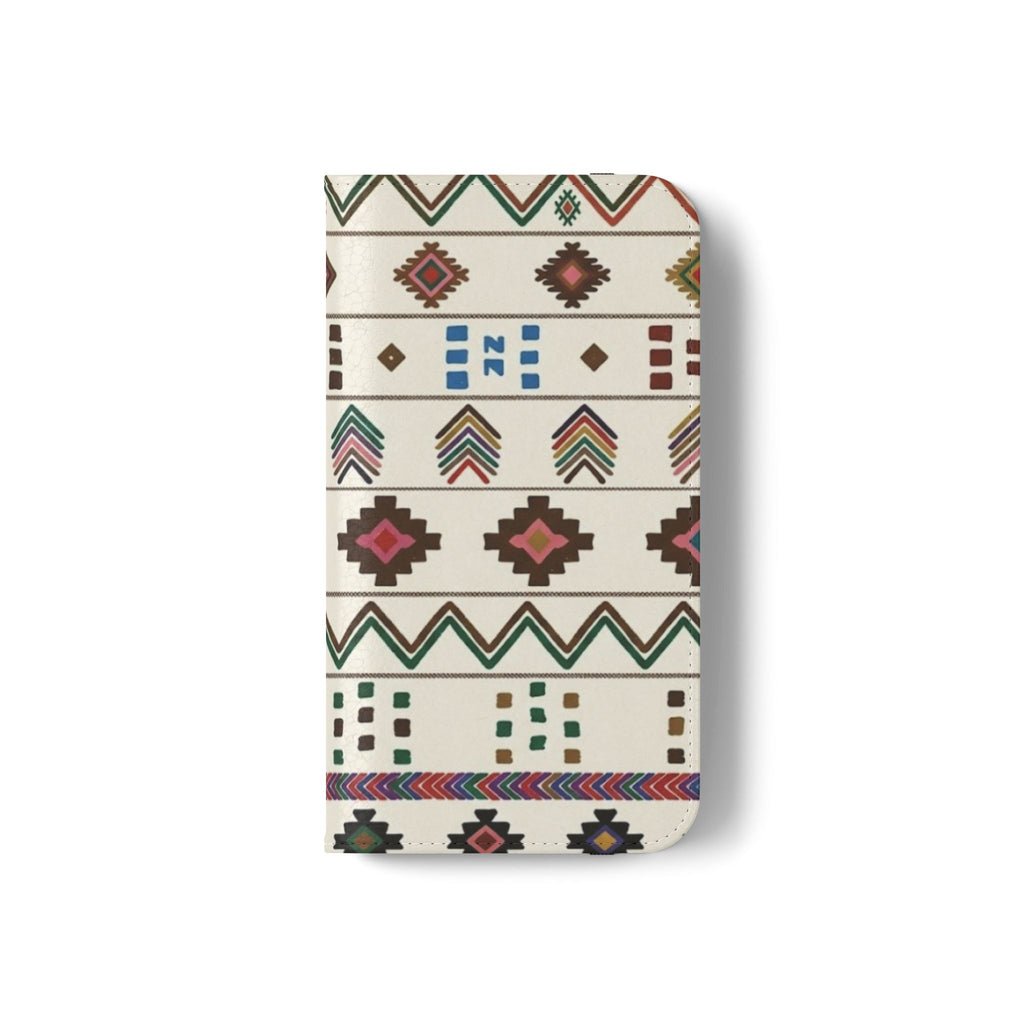 Southwestern Aztec Pattern Flip Case | Tribal Phone Wallet, Card Slots