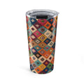 Colorful Kilim Pattern Tumbler 20oz | Geometric Tribal Travel Cup