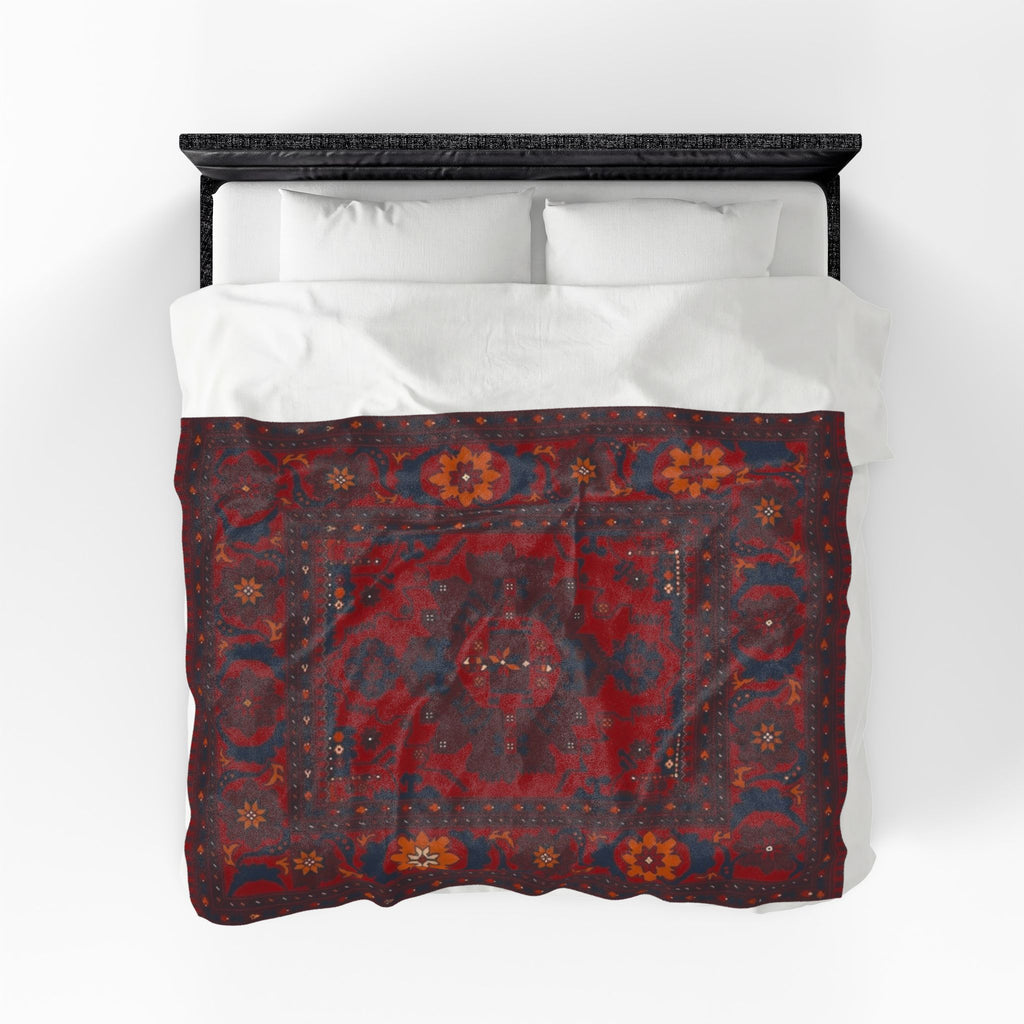 Persian Blanket | Red Ornamental Boho Throw