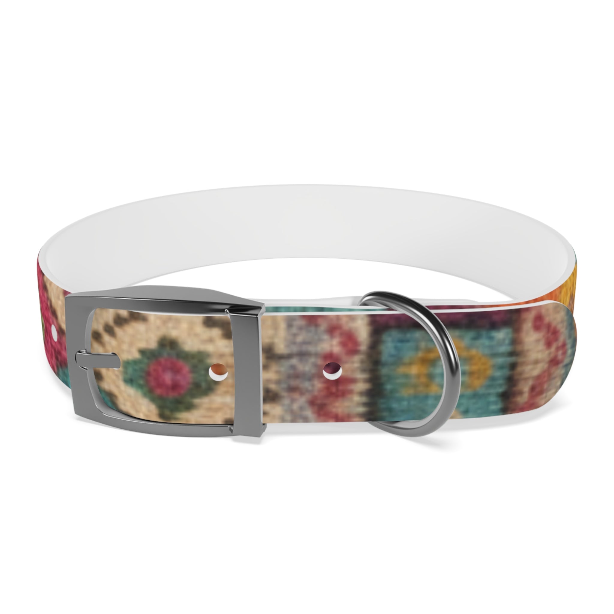Boho Ikat Pattern Dog Collar | Colorful Southwestern Print