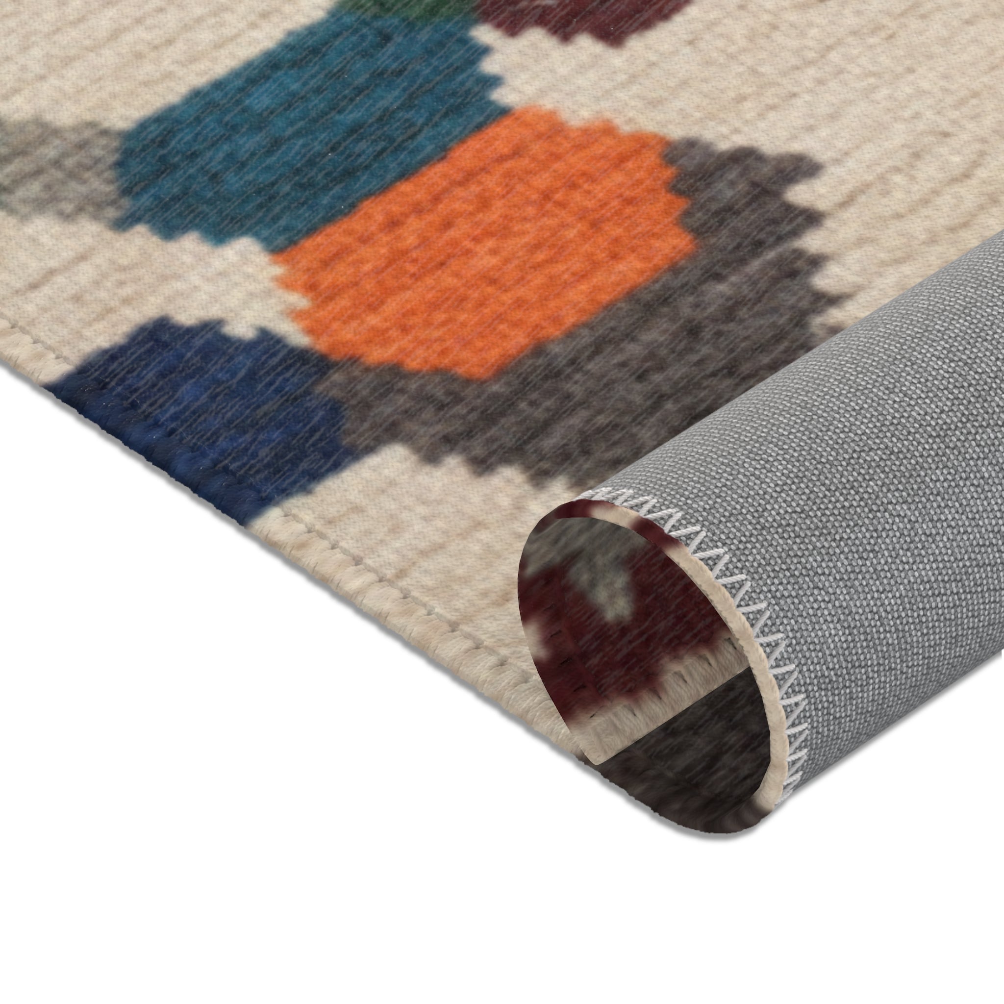 Boho Geometric Diamond Pattern Area Rug | Moroccan Berber Rug Design