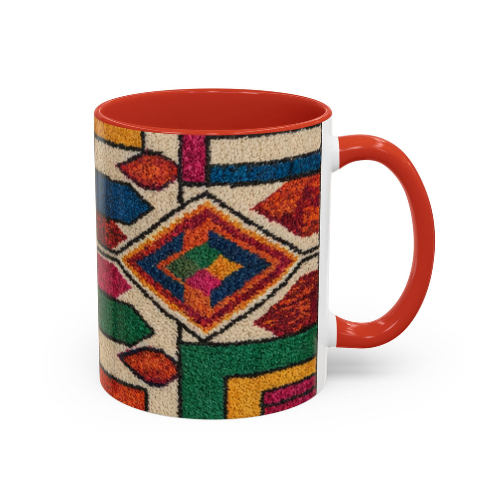 Colorful Geometric Moroccan Pattern Accent Coffee Mug | 11oz or 15oz