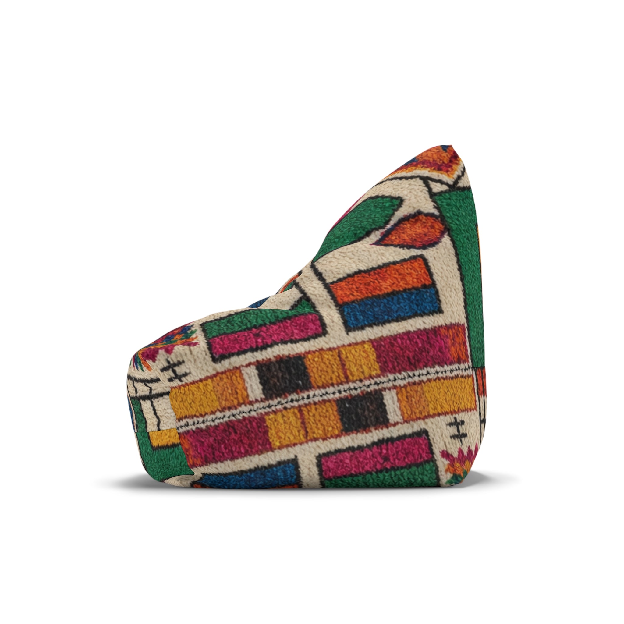 Colorful Moroccan Pouf Bean Bag Chair Cover | Boho Tribal Home Decor
