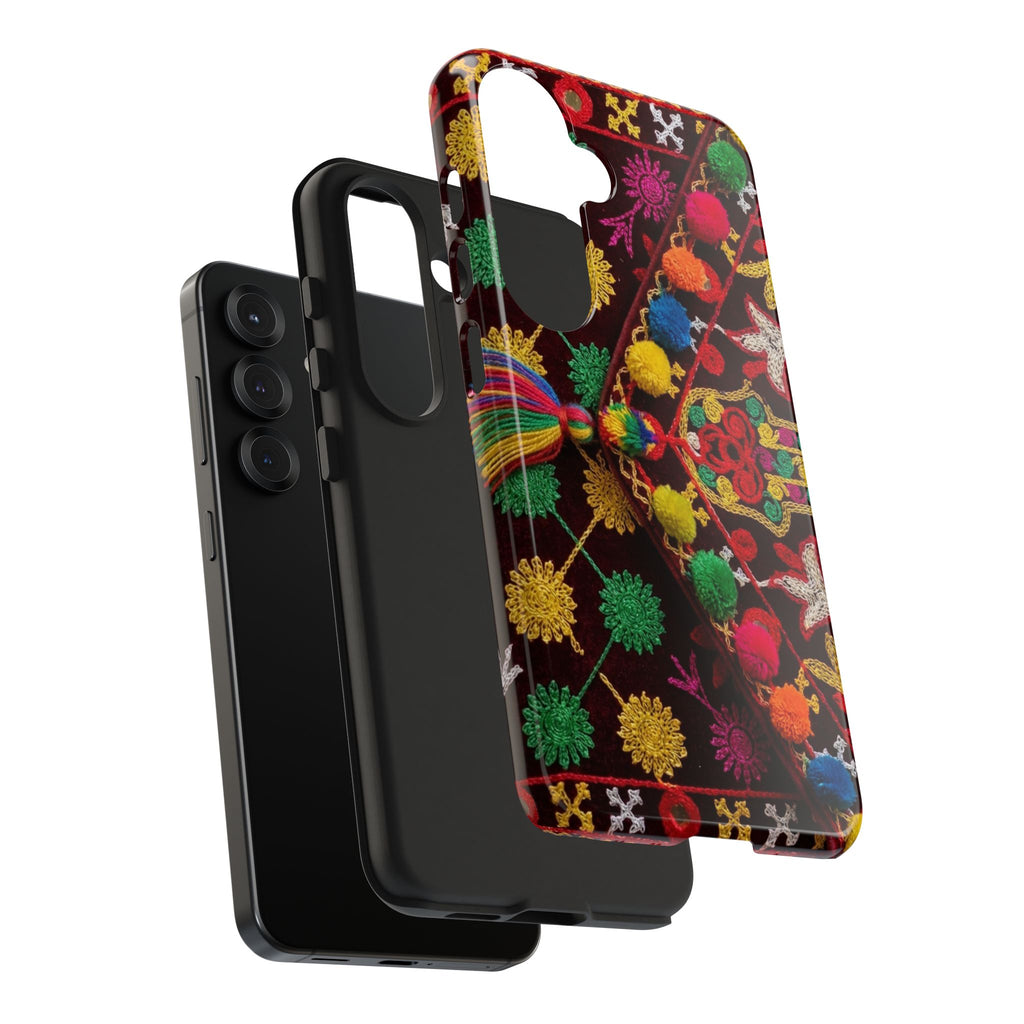 Colorful Pom Pom Pattern Phone Case | Tough Phone Case