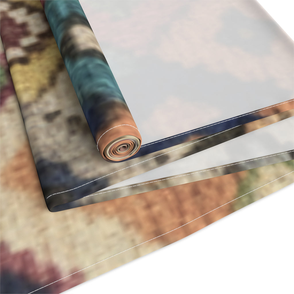 Colorful Kilim Diamond Pattern Table Runner | Cotton Poly