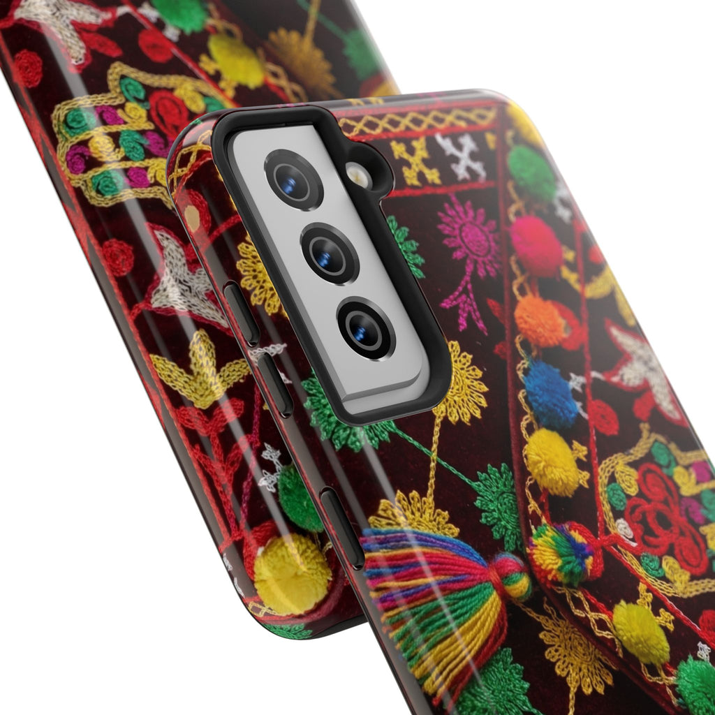 Colorful Pom Pom Pattern Phone Case | Tough Phone Case
