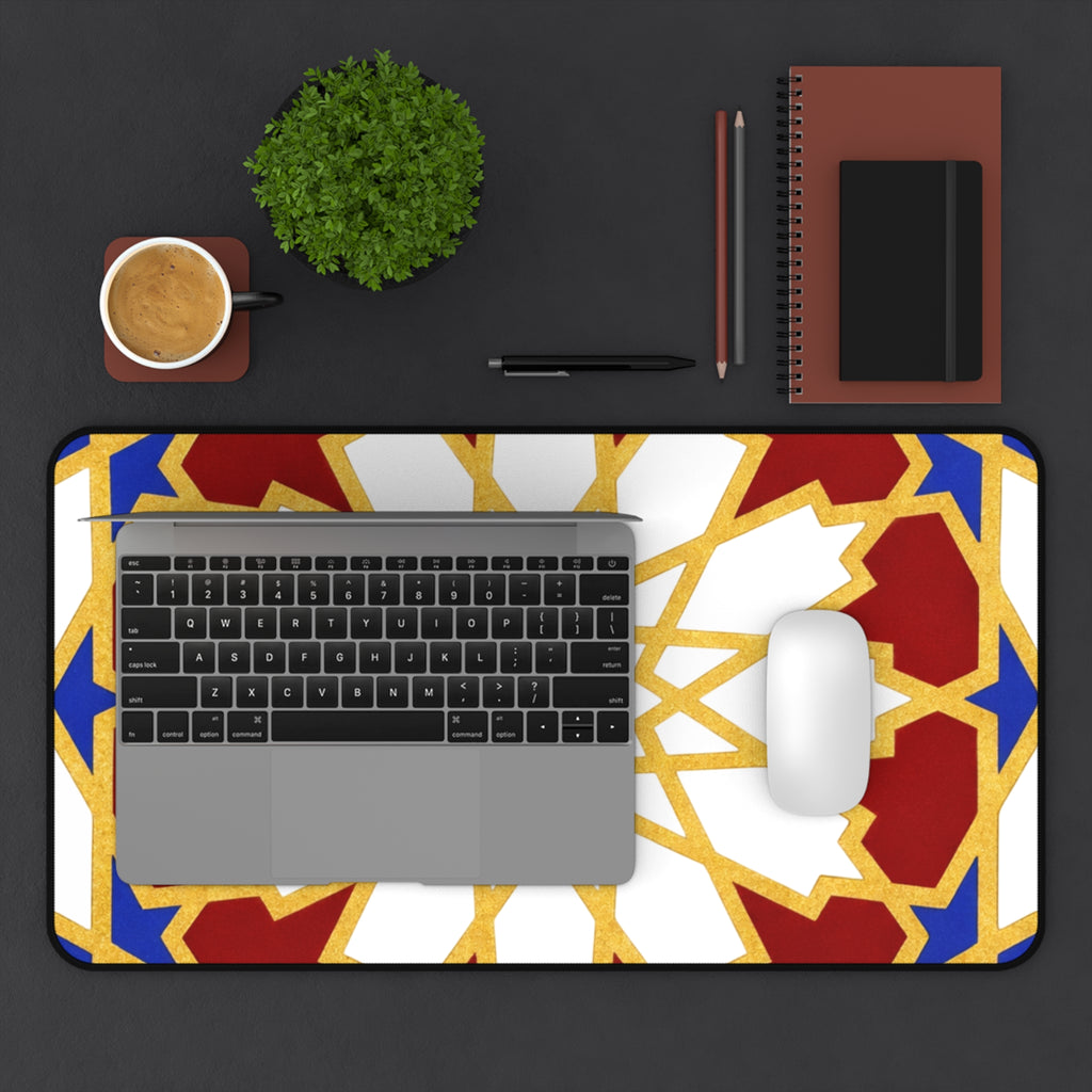 Geometric Moorish Star Desk Mat | Moroccan Pattern Mousepad