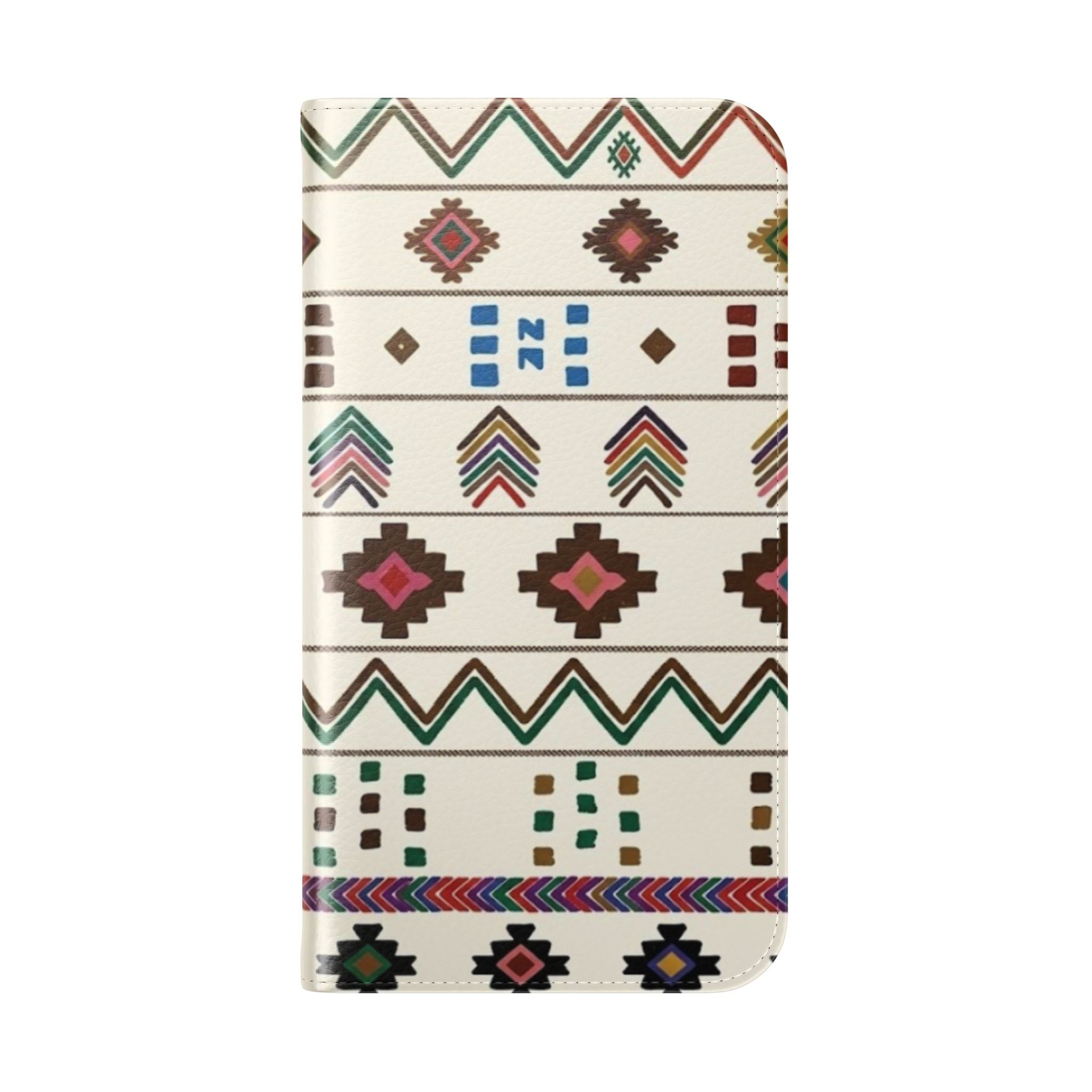 Southwestern Aztec Pattern Flip Case | Tribal Phone Wallet, Card Slots