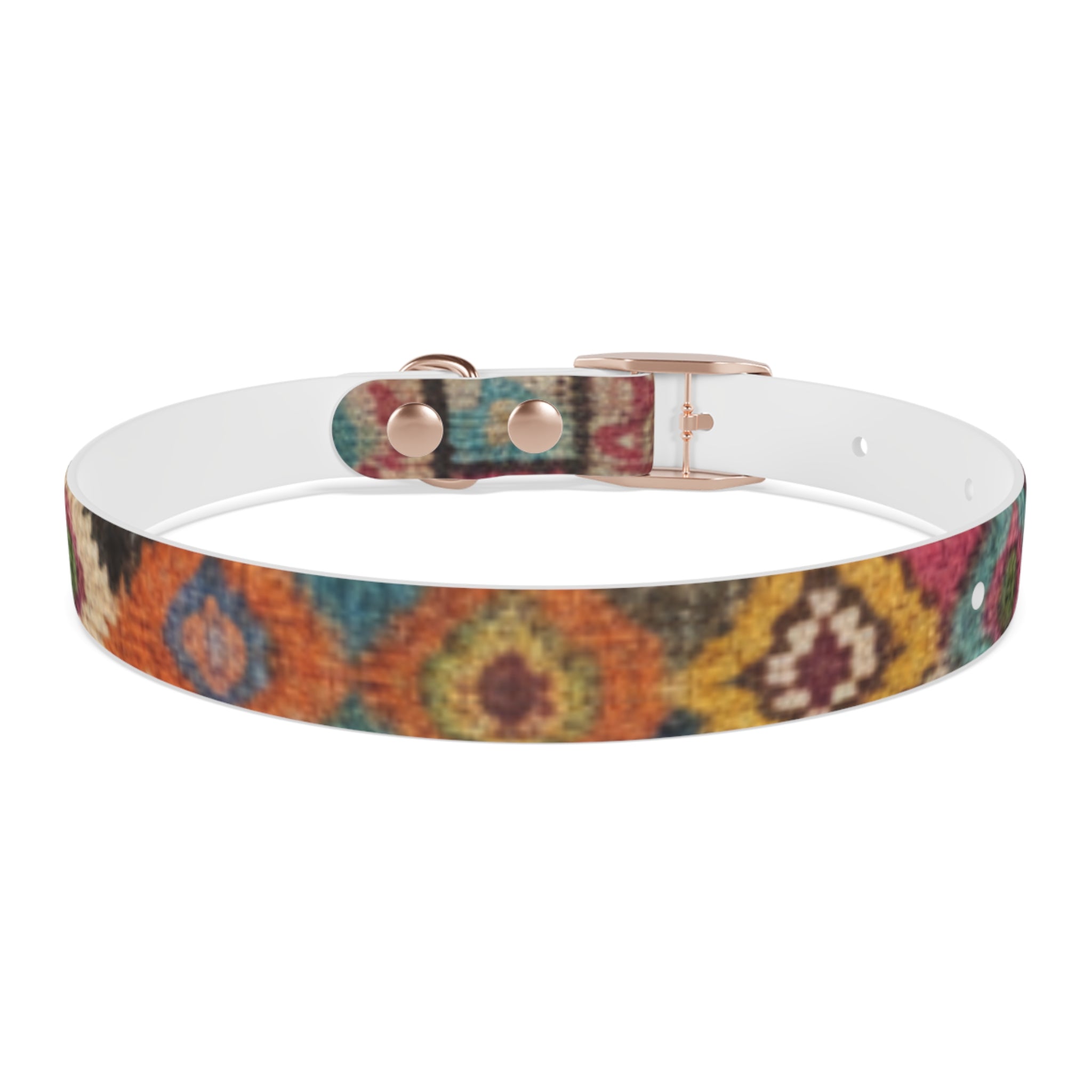 Boho Ikat Pattern Dog Collar | Colorful Southwestern Print
