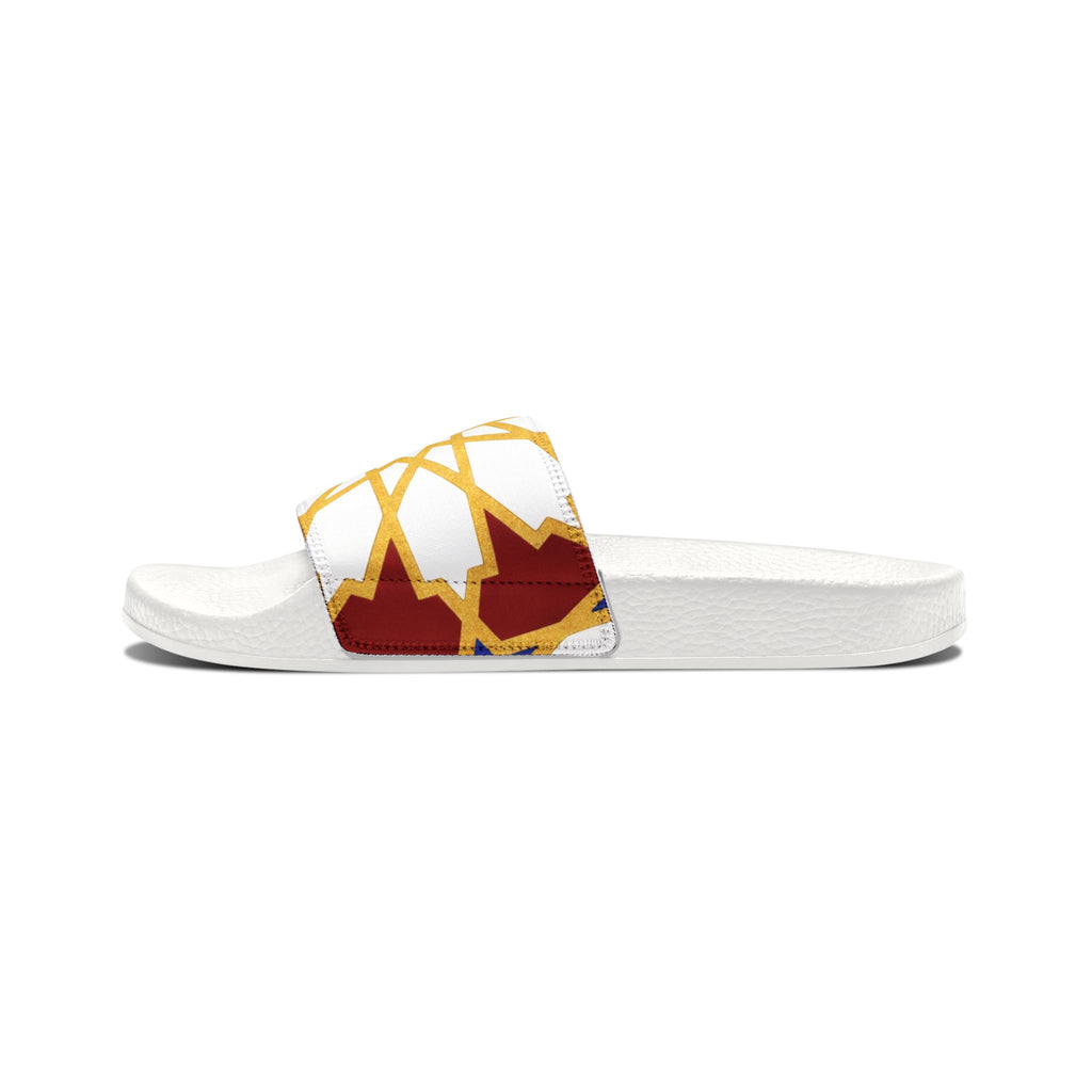 Gold Geometric Star Pattern Sandals | Slide Sandals