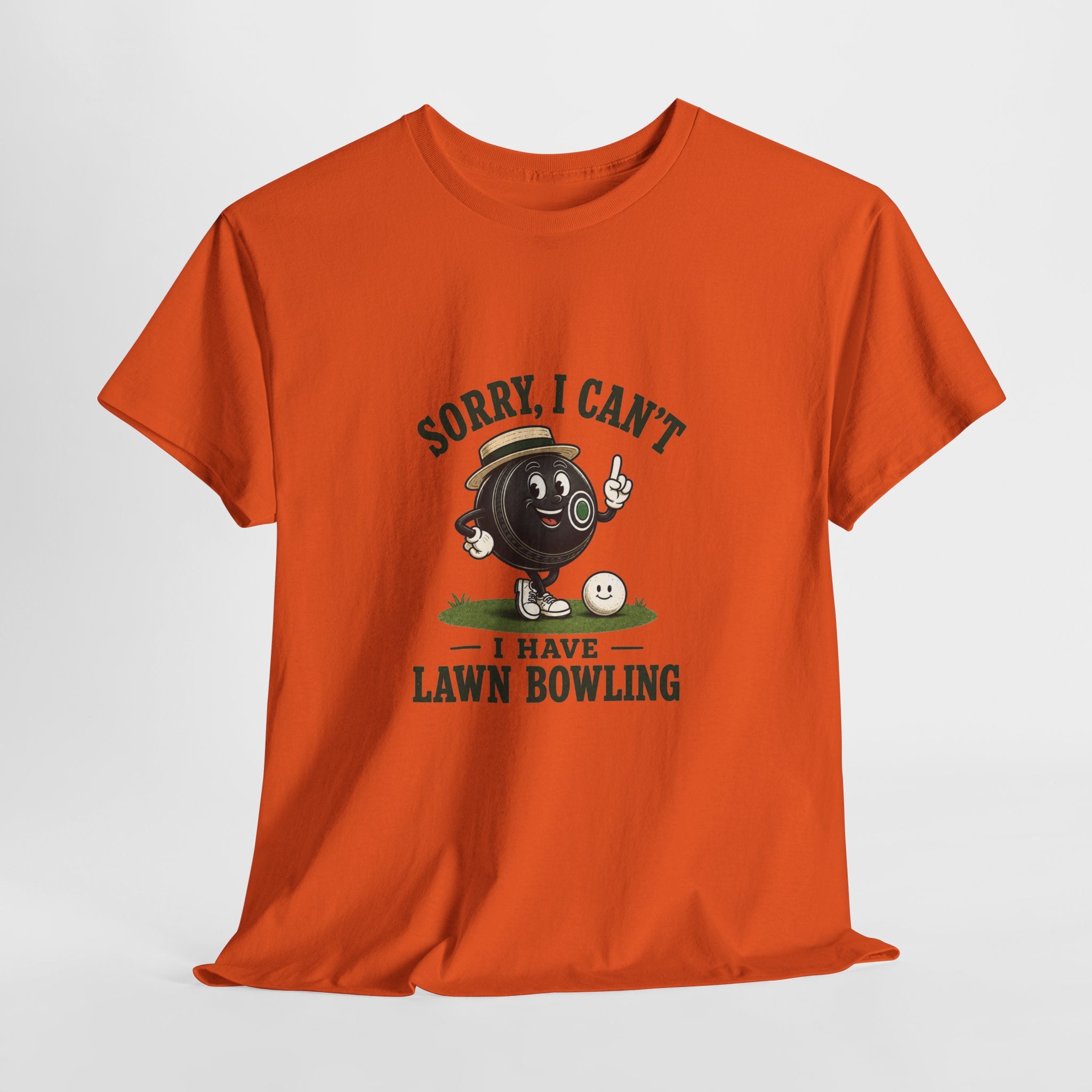 Sorry I Can't I Have Lawn Bowling T-Shirt | Lawn Bowling Cartoon Tee