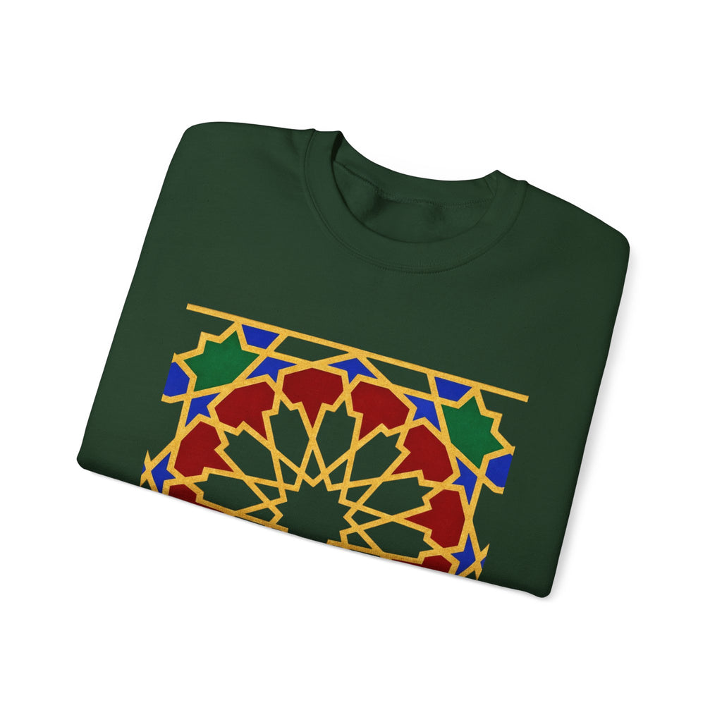 Geometric Moorish Tile Sweatshirt | Moroccan Mosaic Pattern