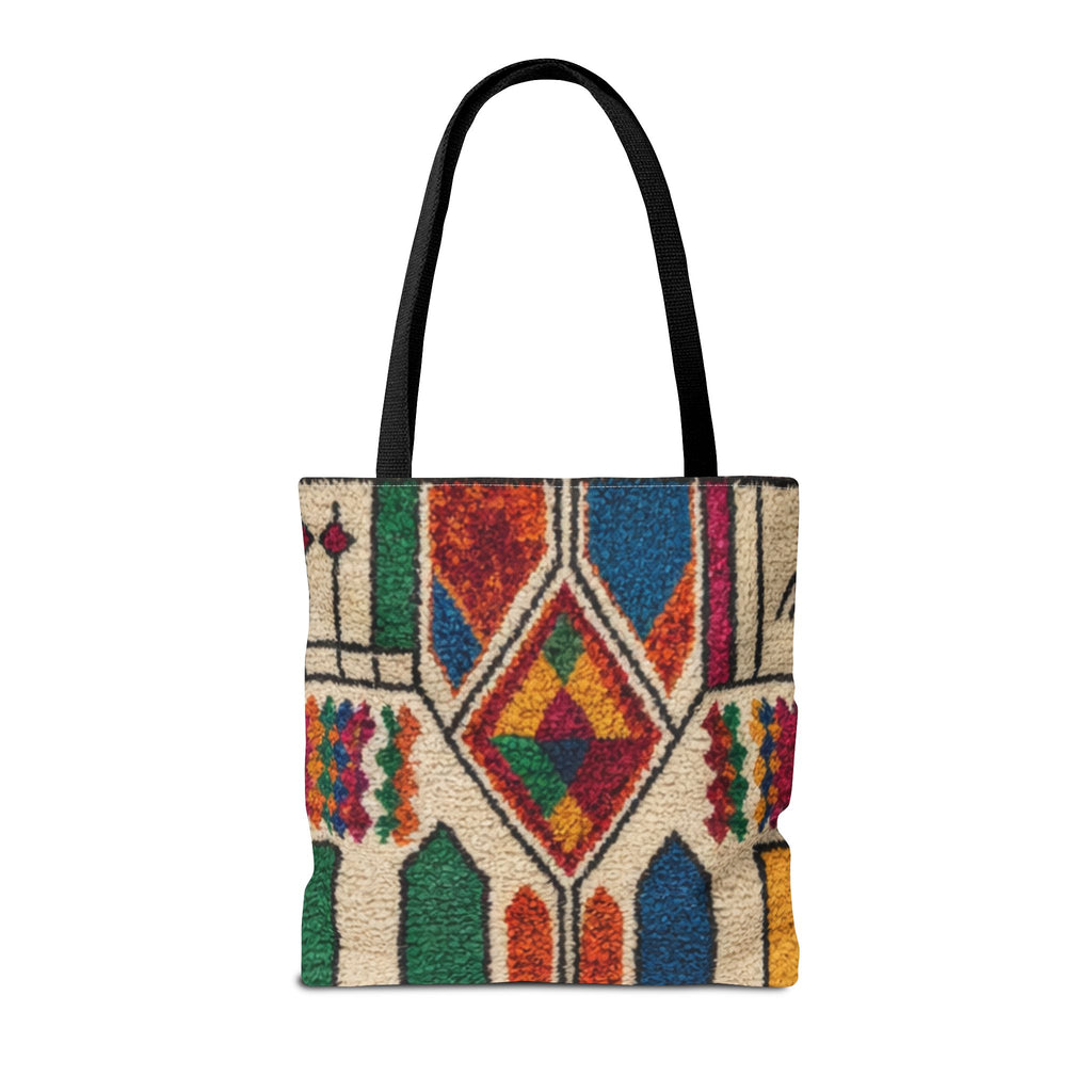Colorful Geometric Kilim Pattern Tote | Boho Aztec Tribal Bag