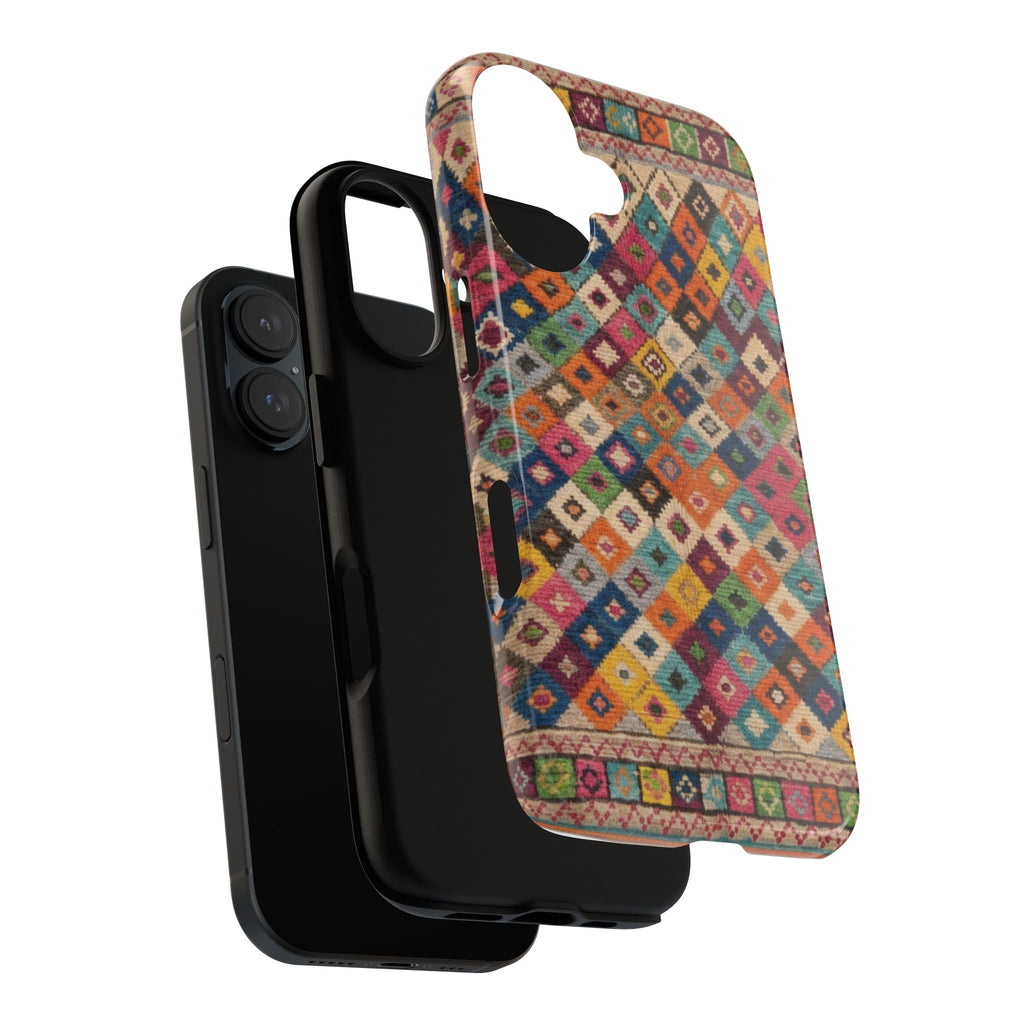 Colorful Kilim Diamond Pattern Phone Case | Tough Case