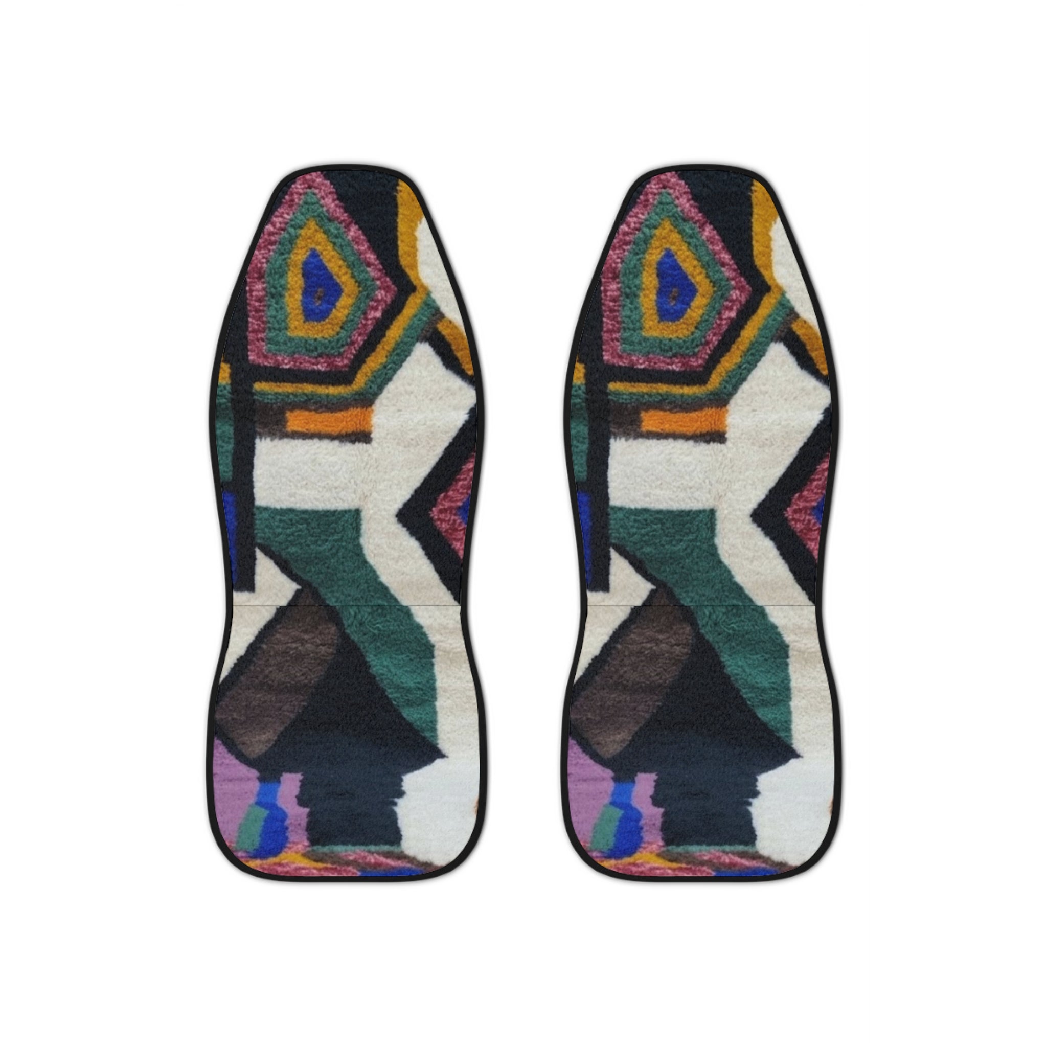 Abstract Geometric Pattern Car Seat Covers | Colorful Tribal Inspired Design