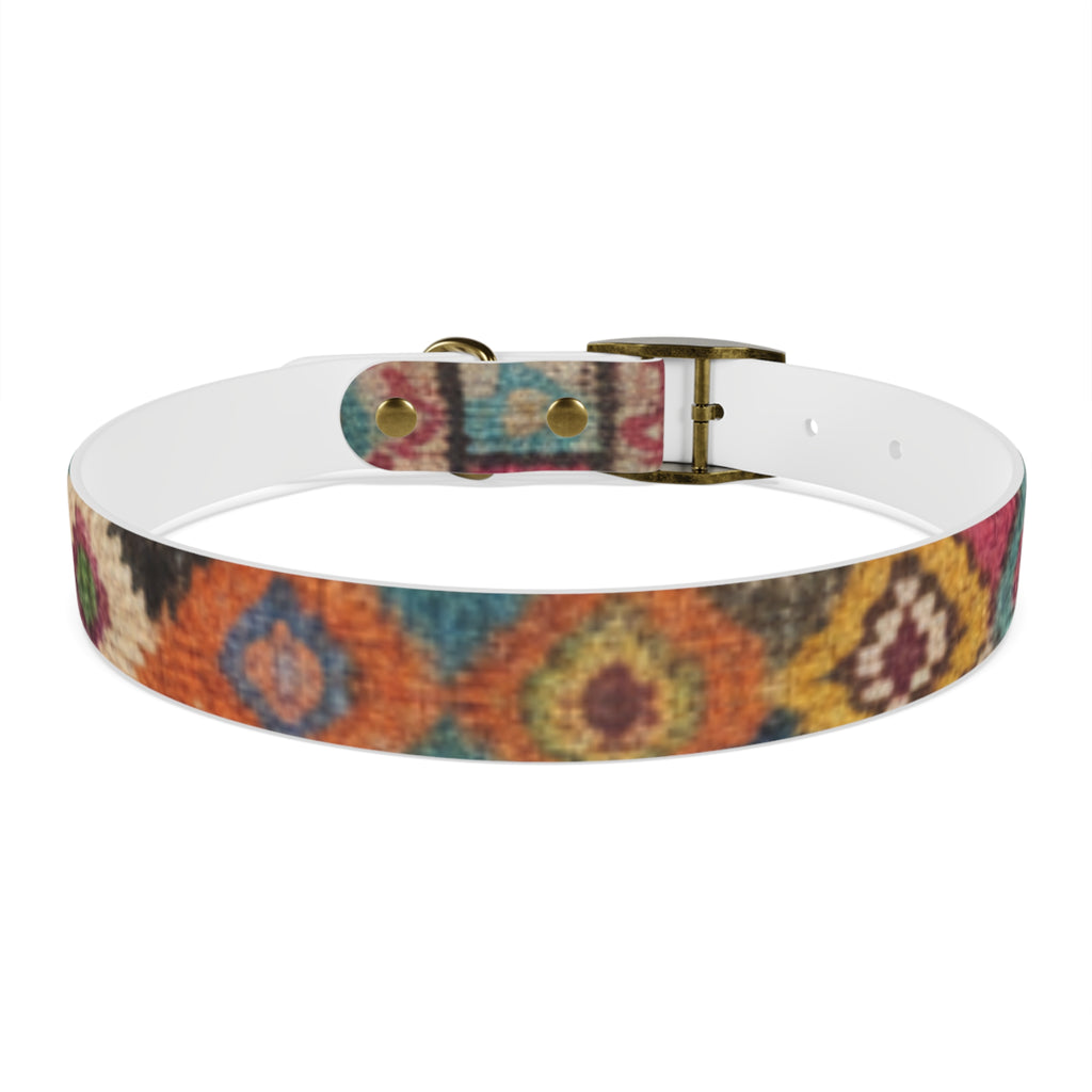 Boho Ikat Pattern Dog Collar | Colorful Southwestern Print