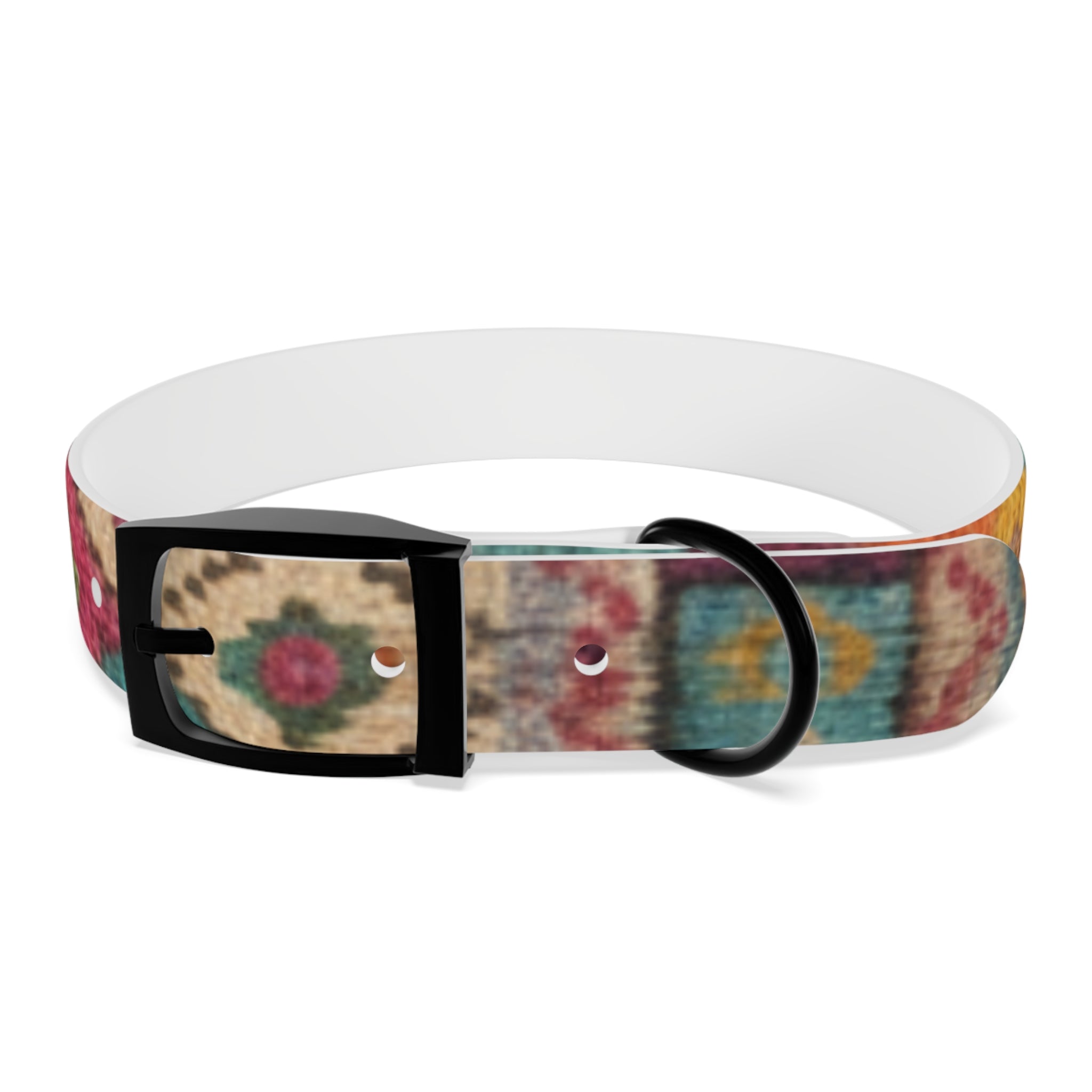Boho Ikat Pattern Dog Collar | Colorful Southwestern Print