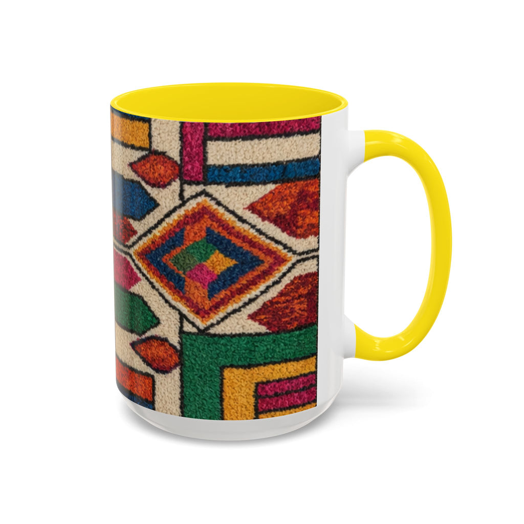 Colorful Geometric Moroccan Pattern Accent Coffee Mug | 11oz or 15oz