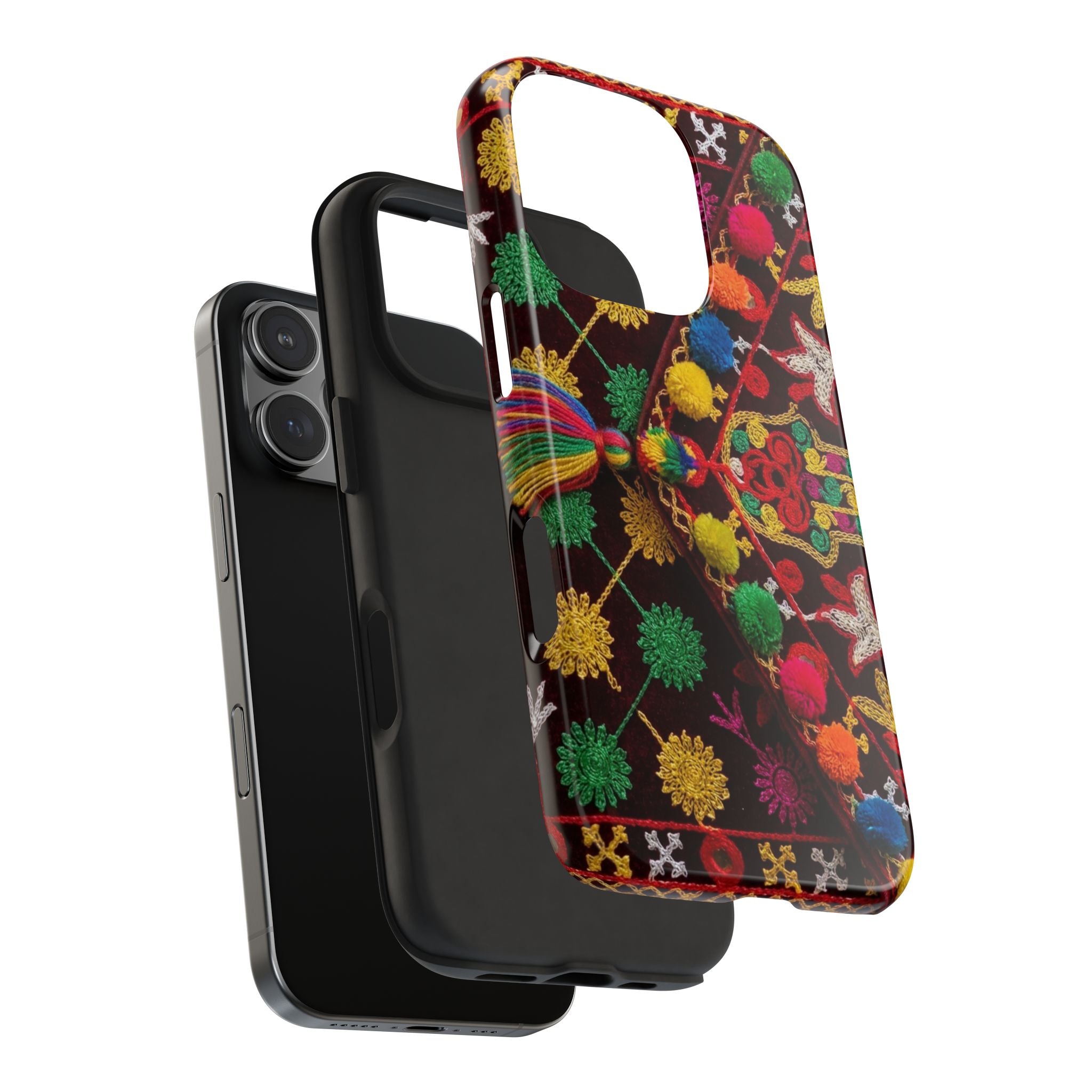 Colorful Pom Pom Pattern Phone Case | Tough Phone Case