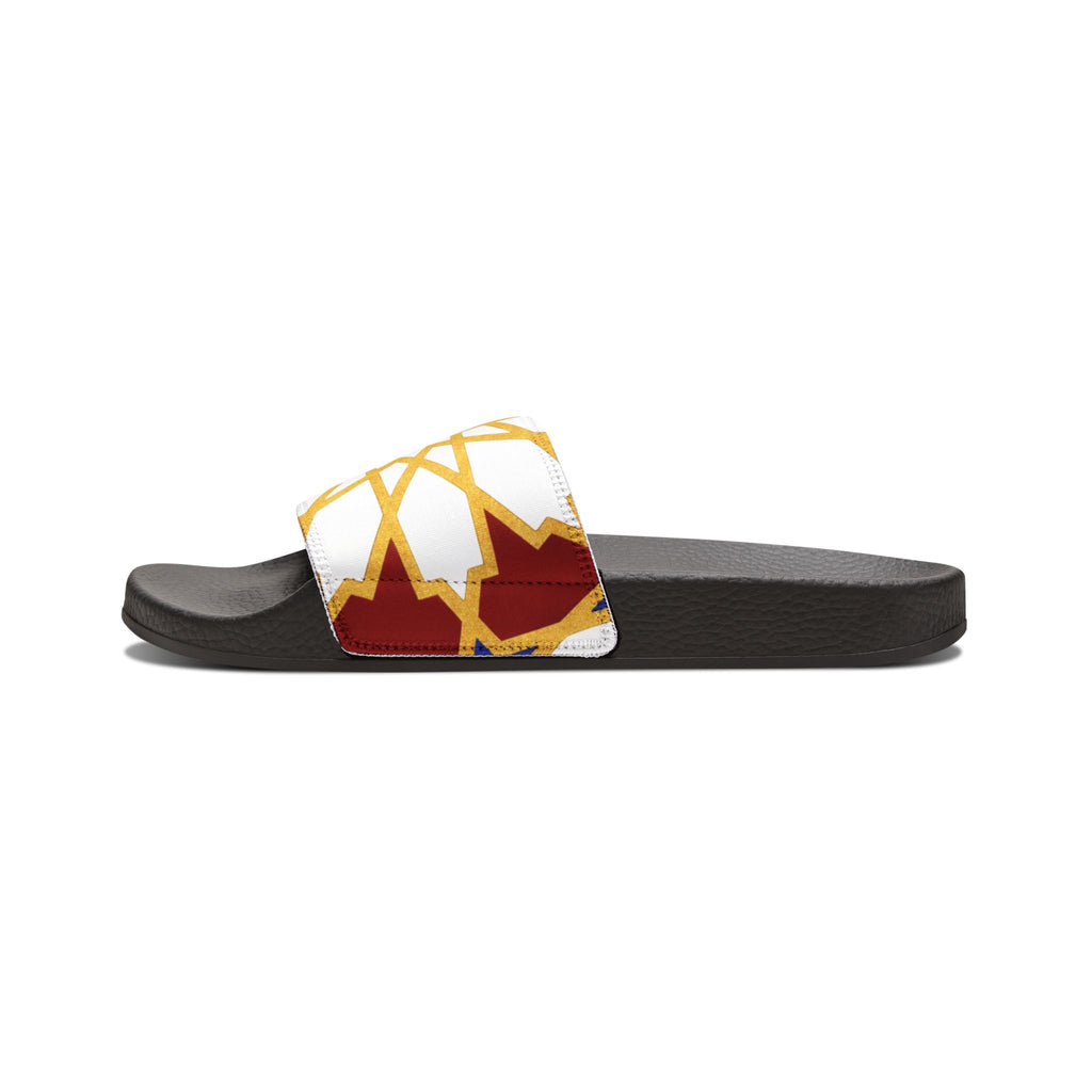Gold Geometric Star Pattern Sandals | Slide Sandals
