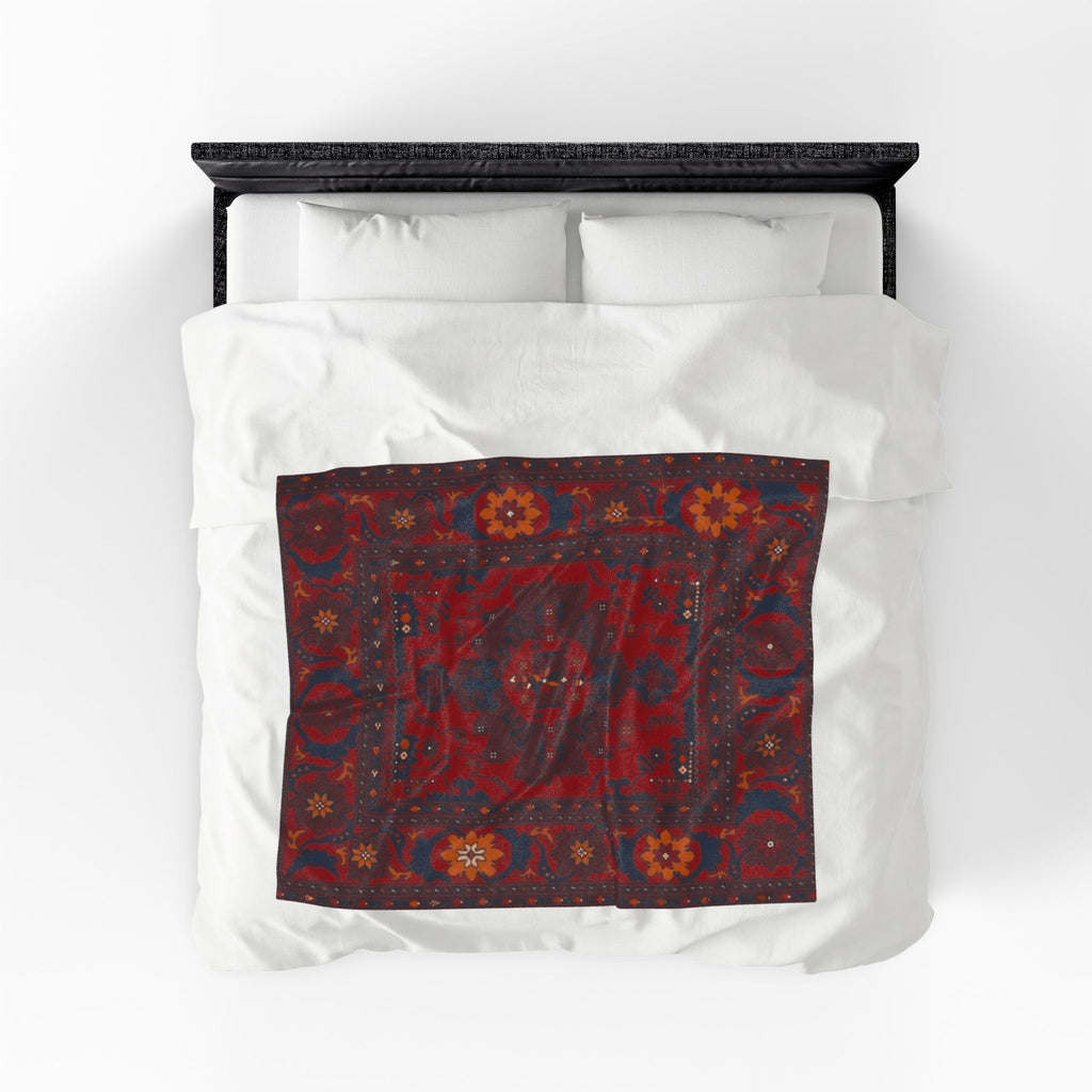 Persian Blanket | Red Ornamental Boho Throw