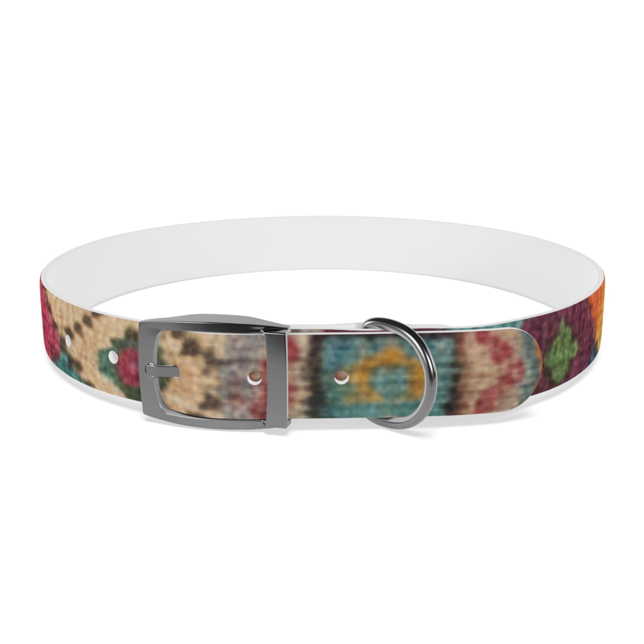 Boho Ikat Pattern Dog Collar | Colorful Southwestern Print