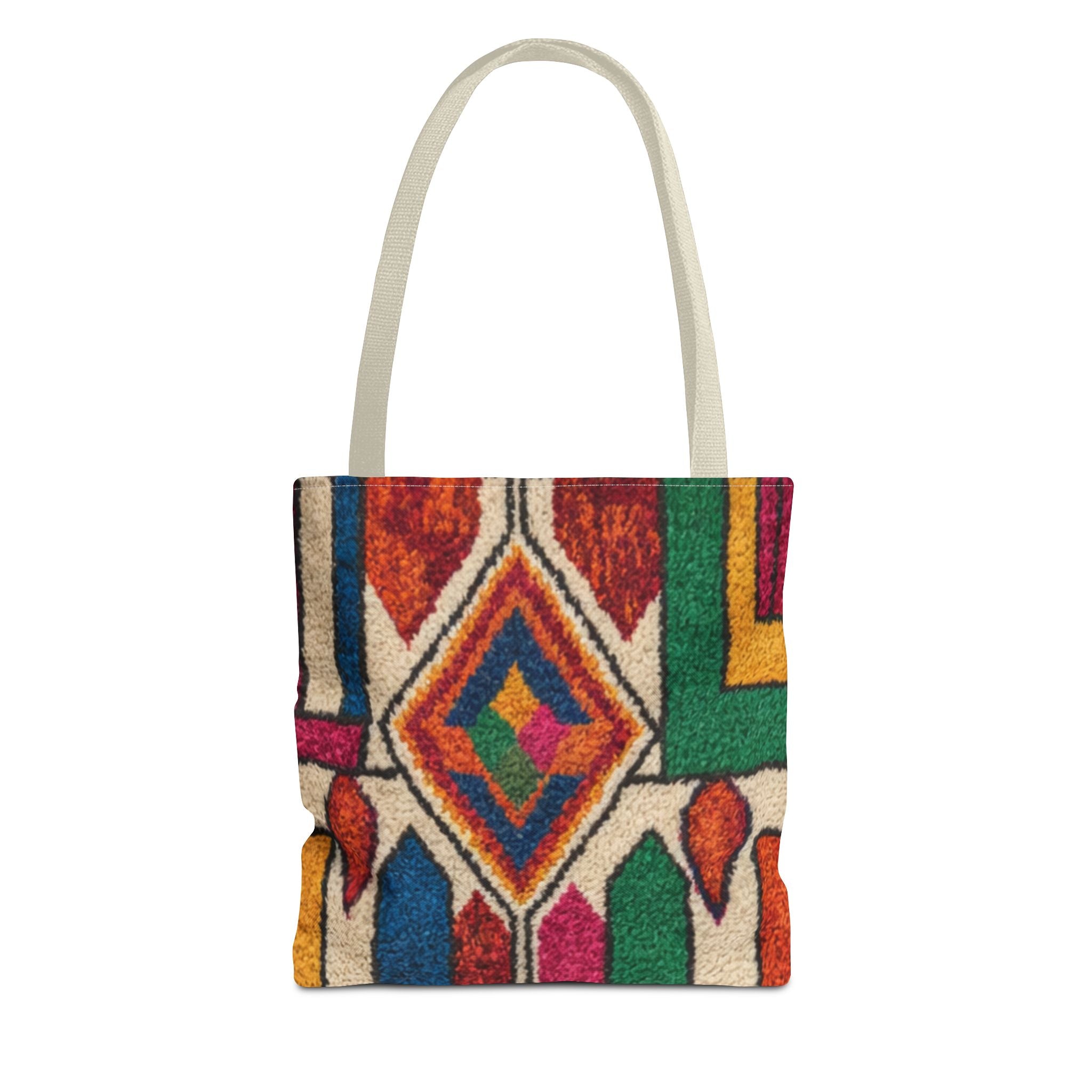 Colorful Geometric Kilim Pattern Tote | Boho Aztec Tribal Bag