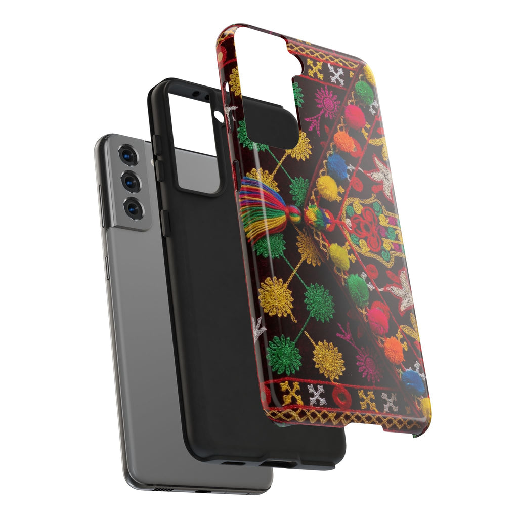 Colorful Pom Pom Pattern Phone Case | Tough Phone Case