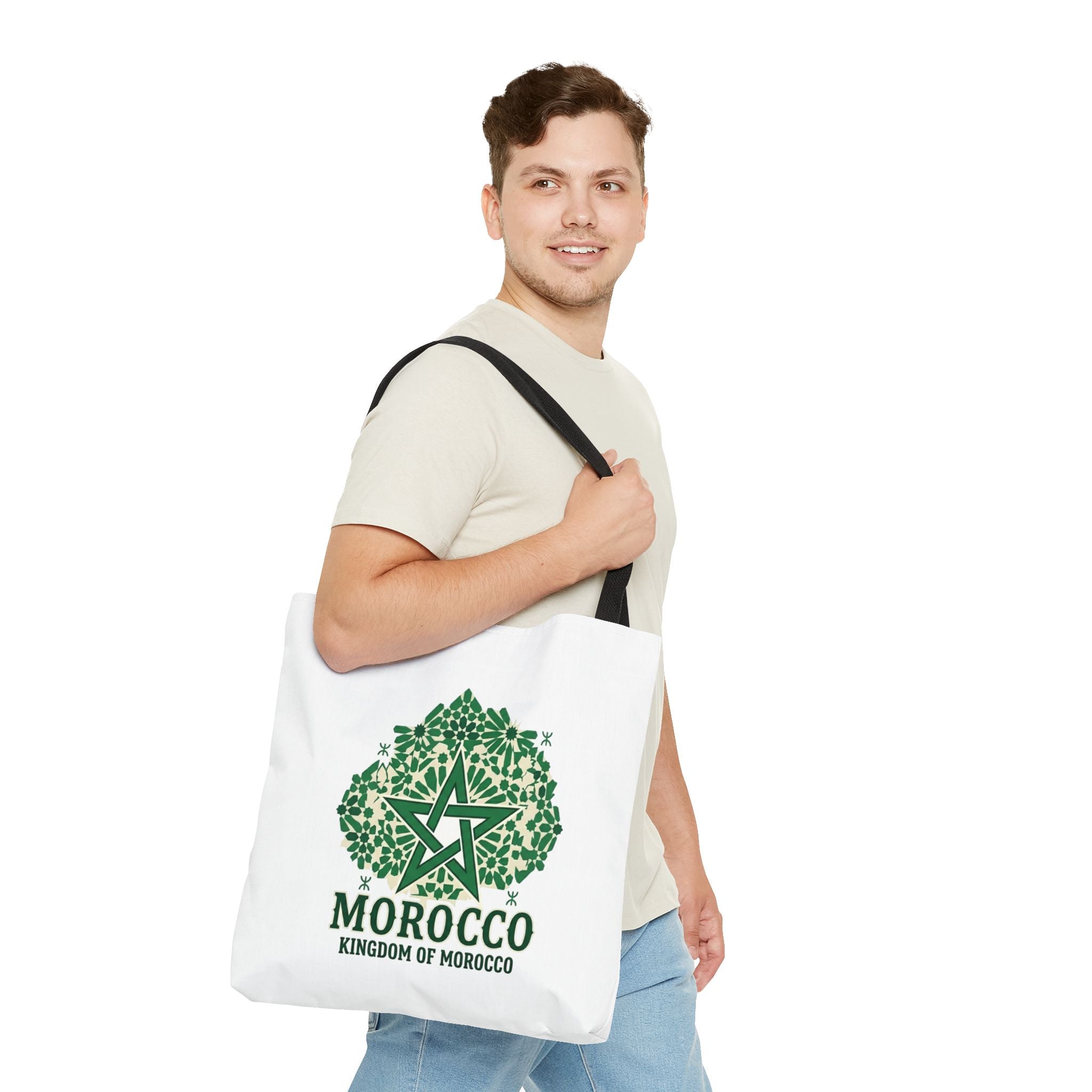 Morocco Star Emblem Tote Bag | Kingdom of Morocco Graphic Tote