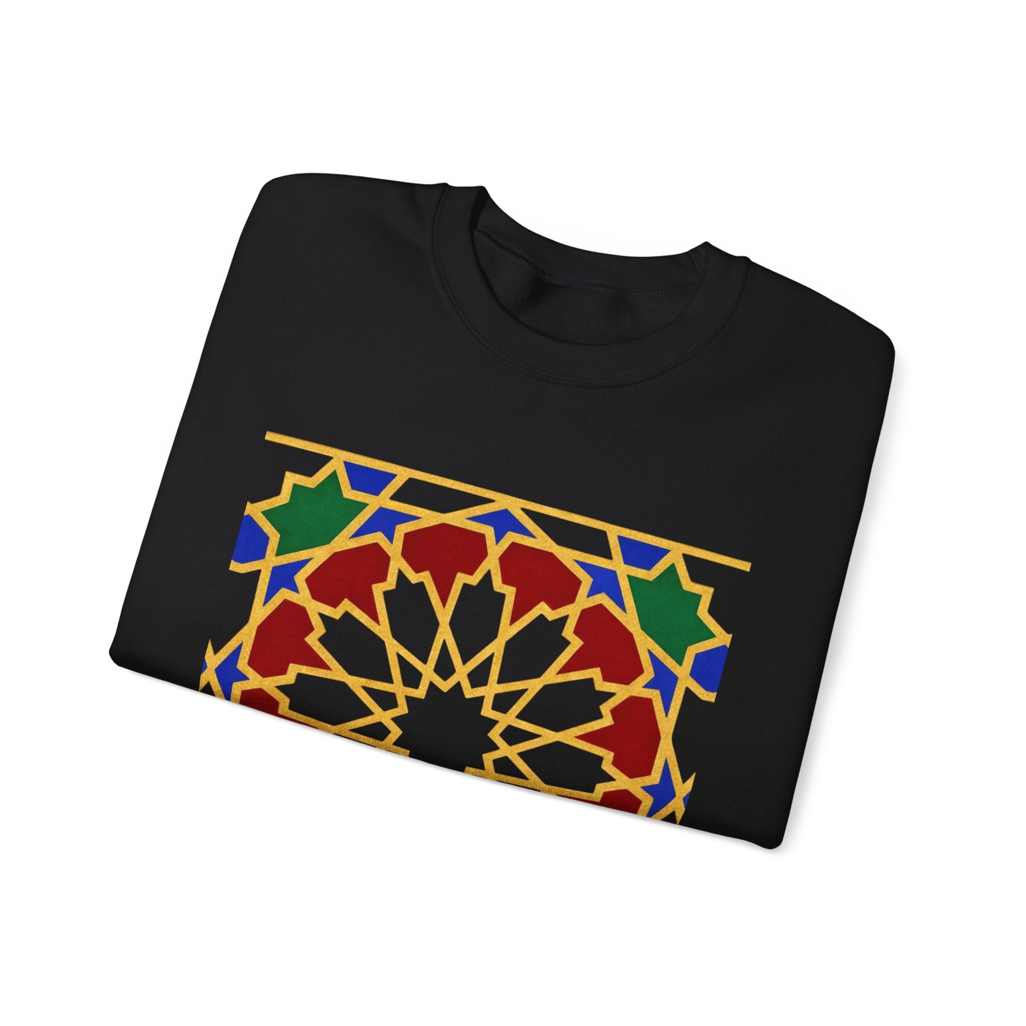 Geometric Moorish Tile Sweatshirt | Moroccan Mosaic Pattern