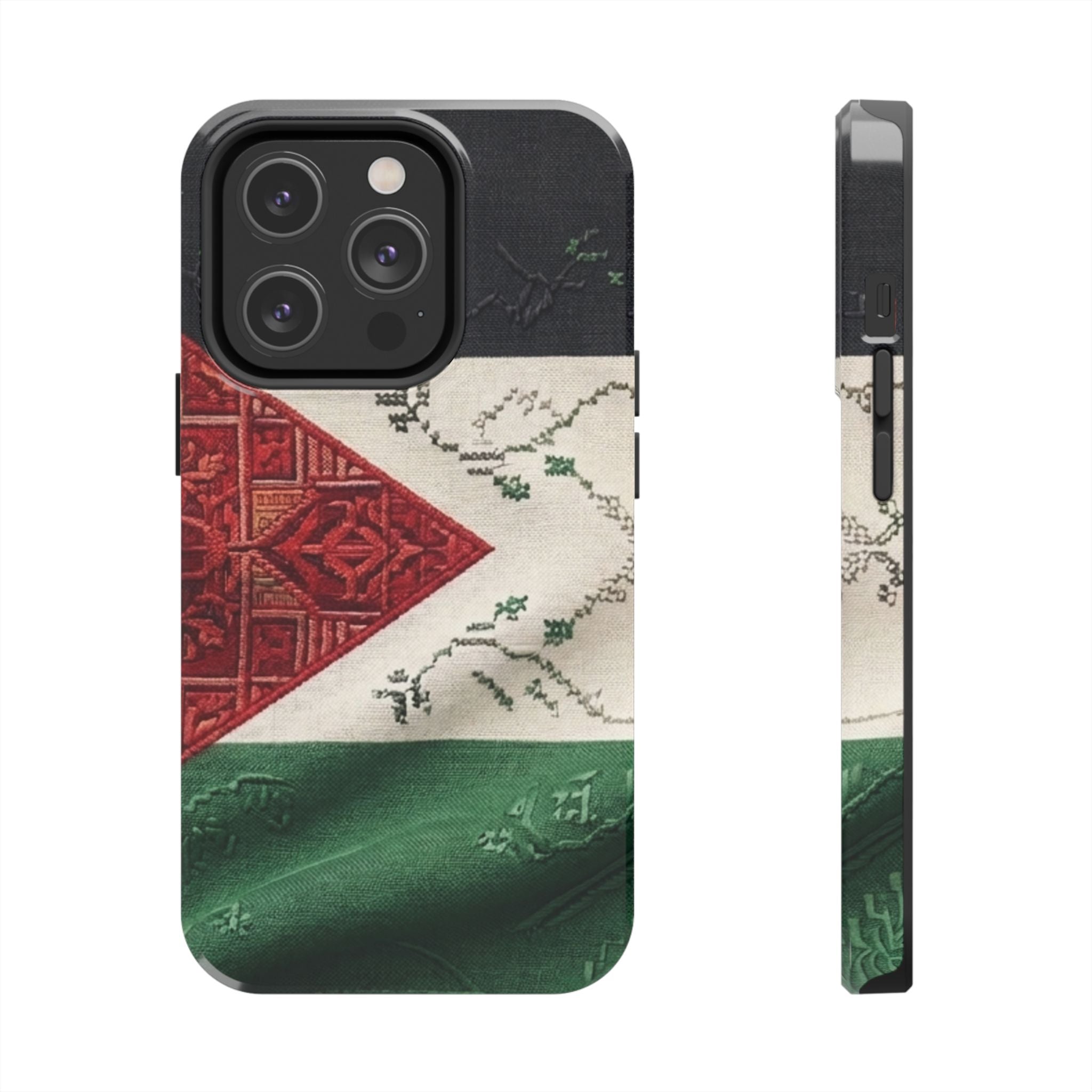 Palestine Flag Pattern Tough Phone Case | Palestine Textile Design