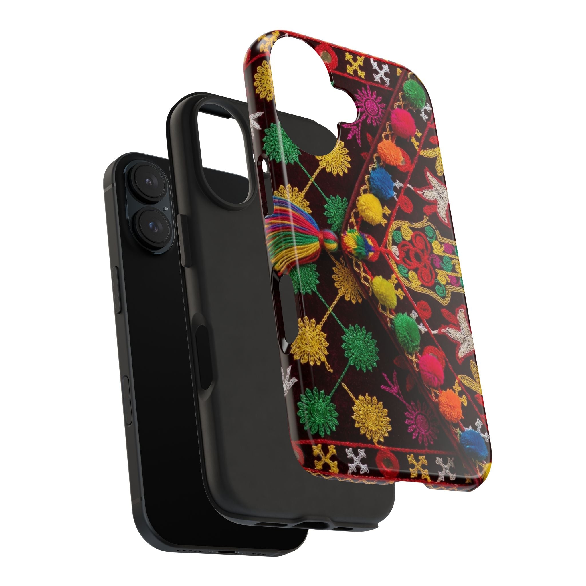 Colorful Pom Pom Pattern Phone Case | Tough Phone Case