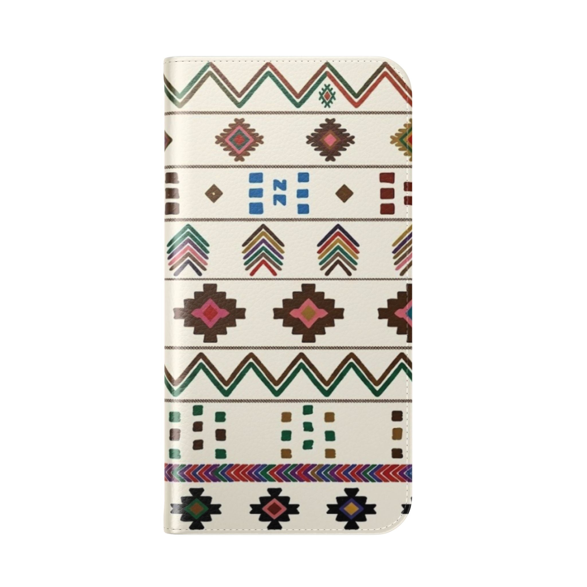 Southwestern Aztec Pattern Flip Case | Tribal Phone Wallet, Card Slots