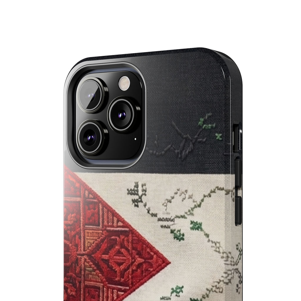 Palestine Flag Pattern Tough Phone Case | Palestine Textile Design