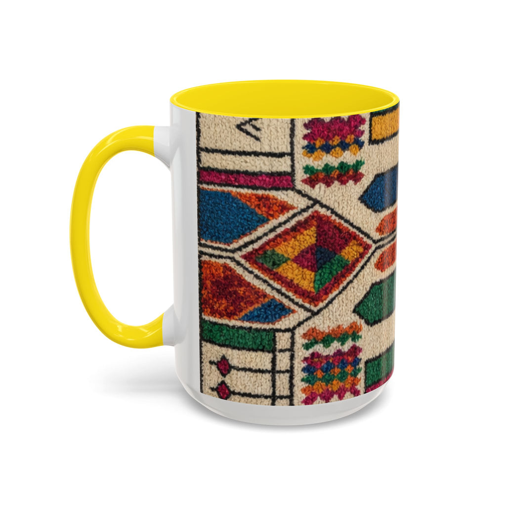 Colorful Geometric Moroccan Pattern Accent Coffee Mug | 11oz or 15oz