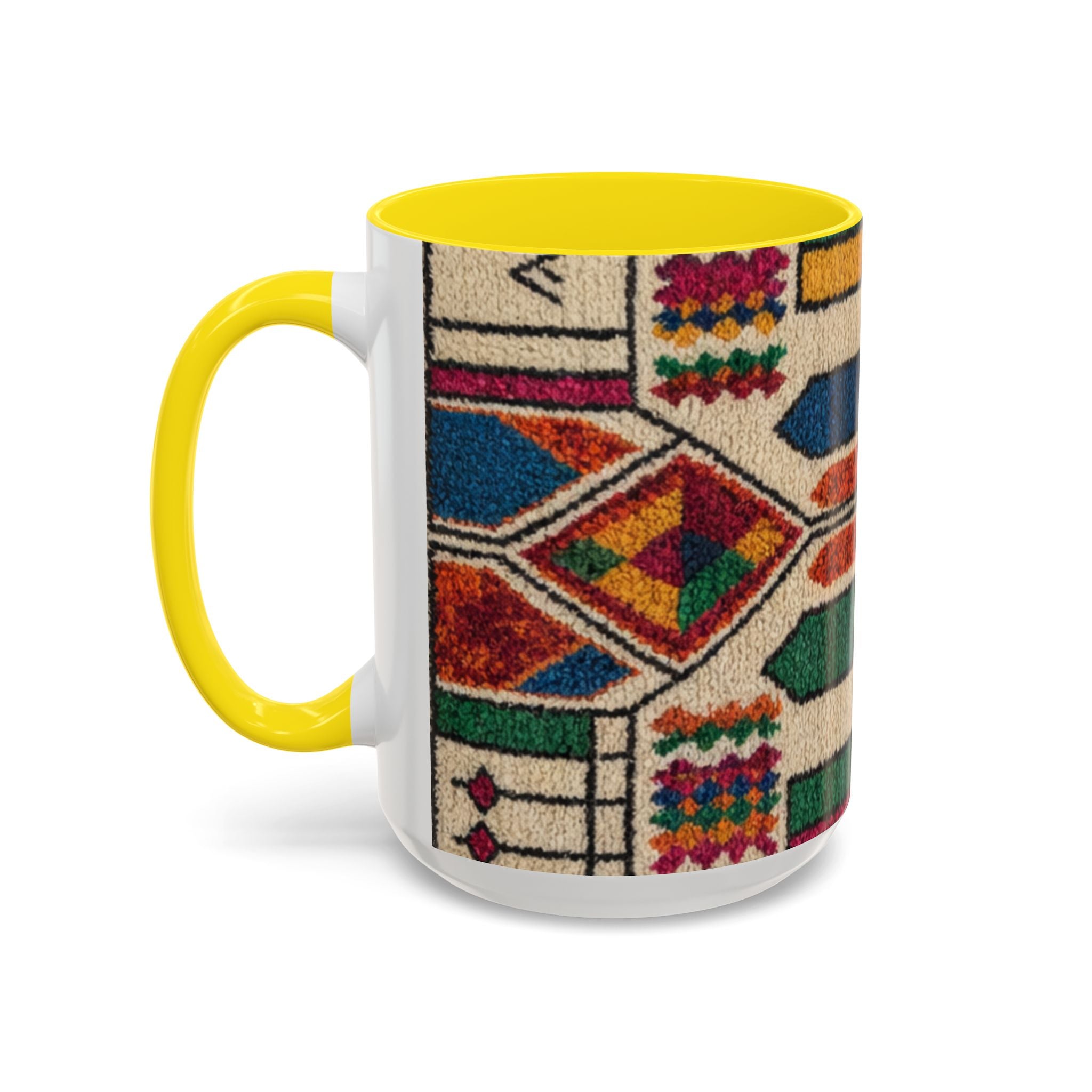 Colorful Geometric Moroccan Pattern Accent Coffee Mug | 11oz or 15oz