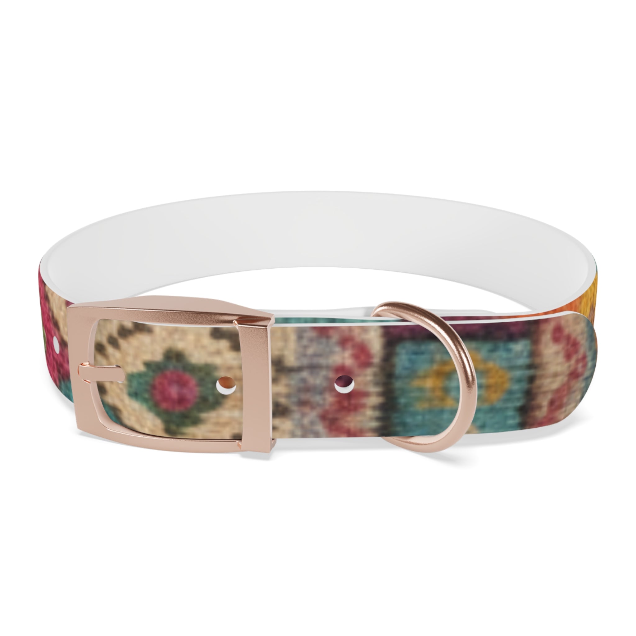 Boho Ikat Pattern Dog Collar | Colorful Southwestern Print