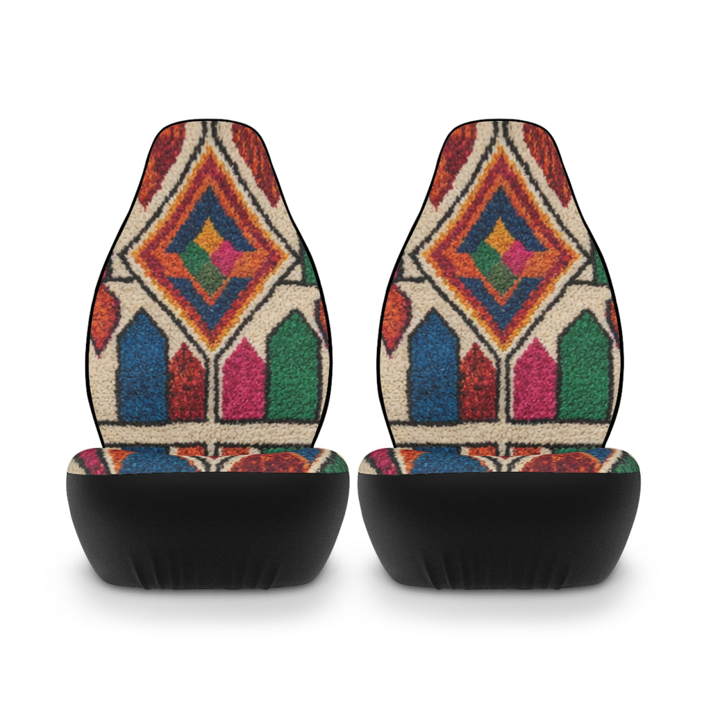 Moroccan rug style Car Seat Covers | Polyester Print
