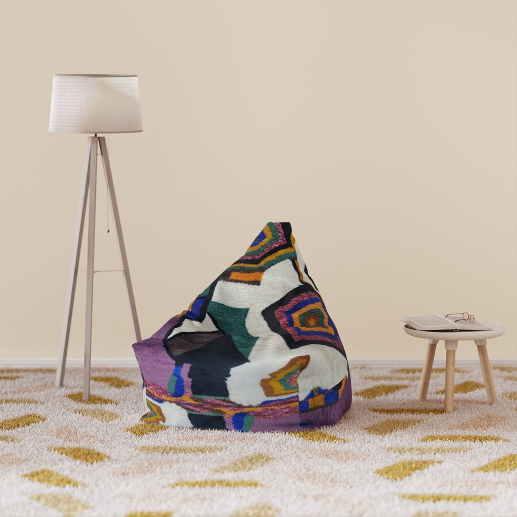 Bean Bag Chair Cover Berber Design | Colorful Hexagon Motif
