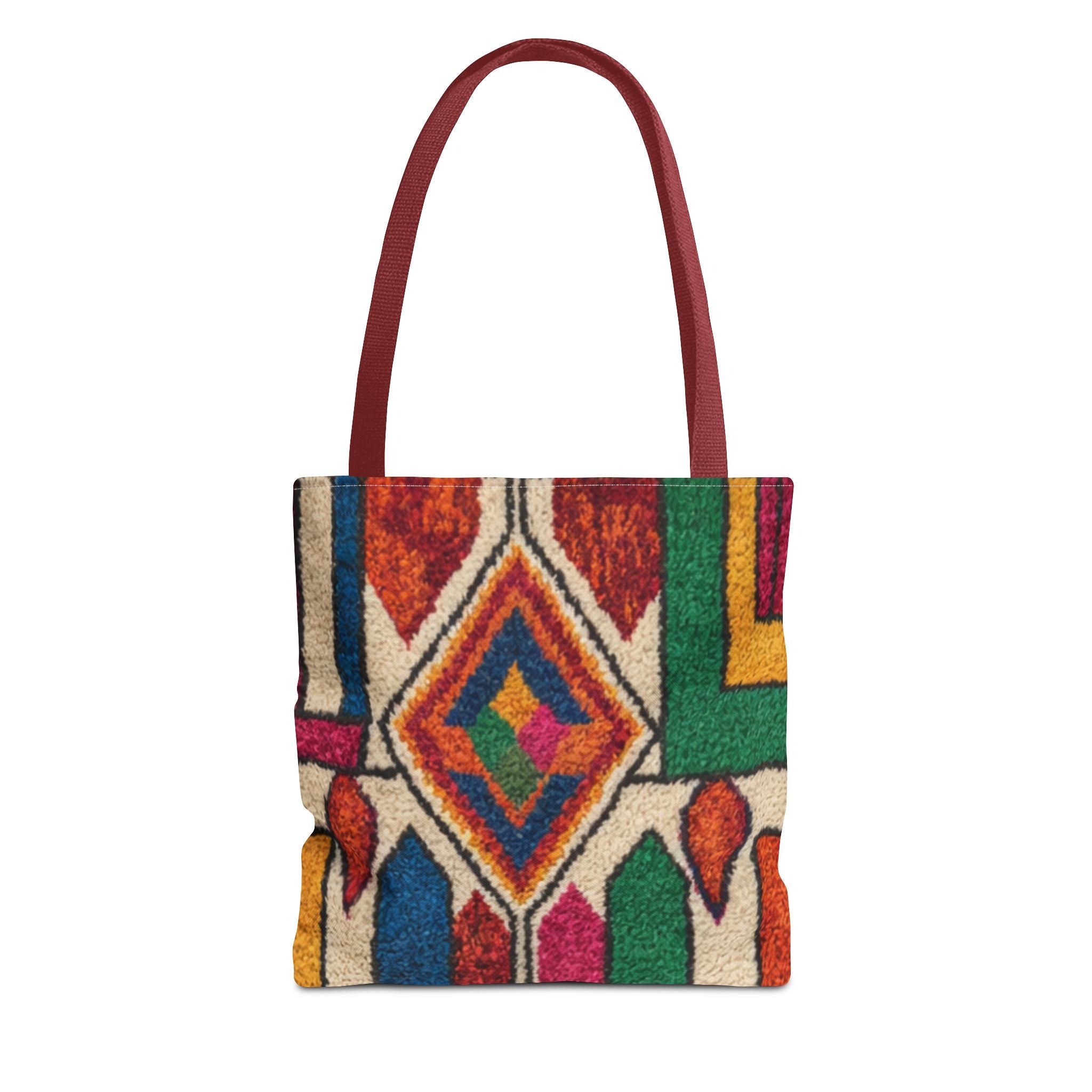 Colorful Geometric Kilim Pattern Tote | Boho Aztec Tribal Bag