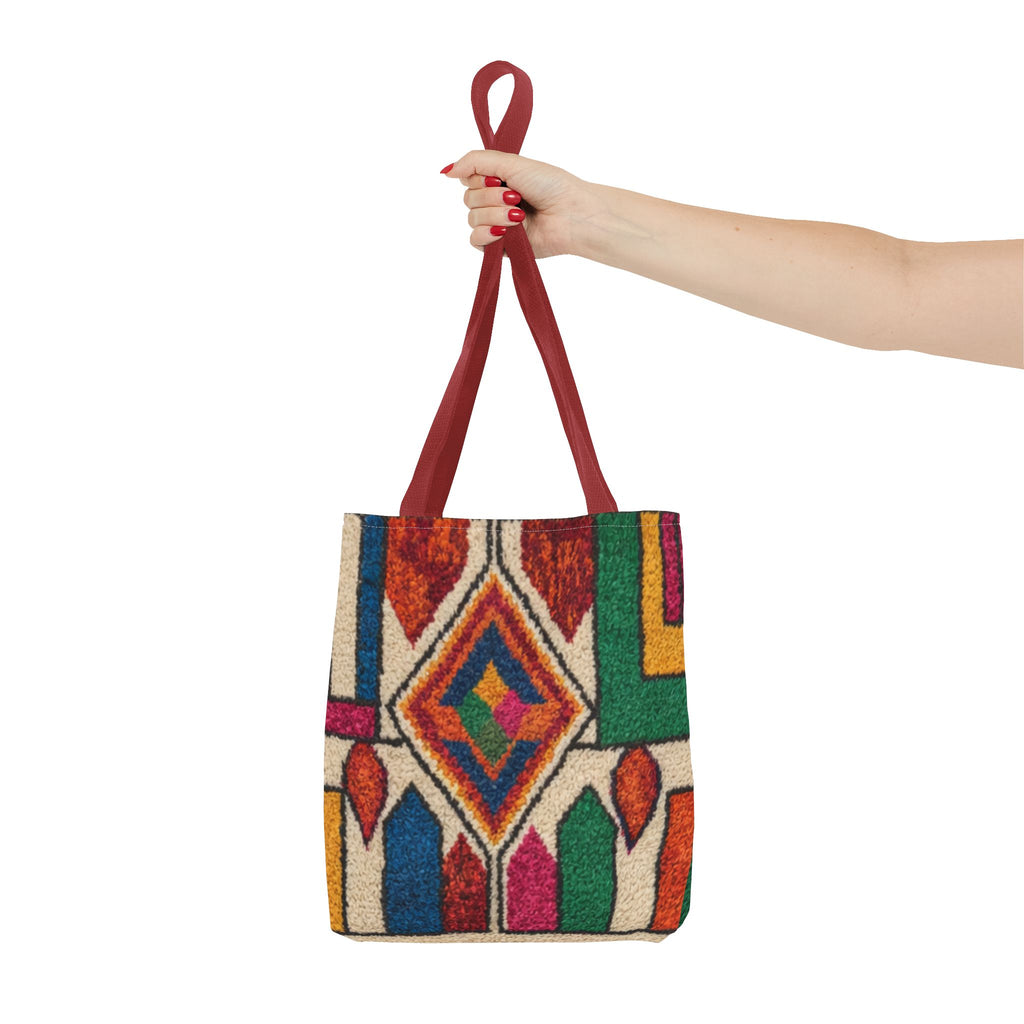 Colorful Geometric Kilim Pattern Tote | Boho Aztec Tribal Bag