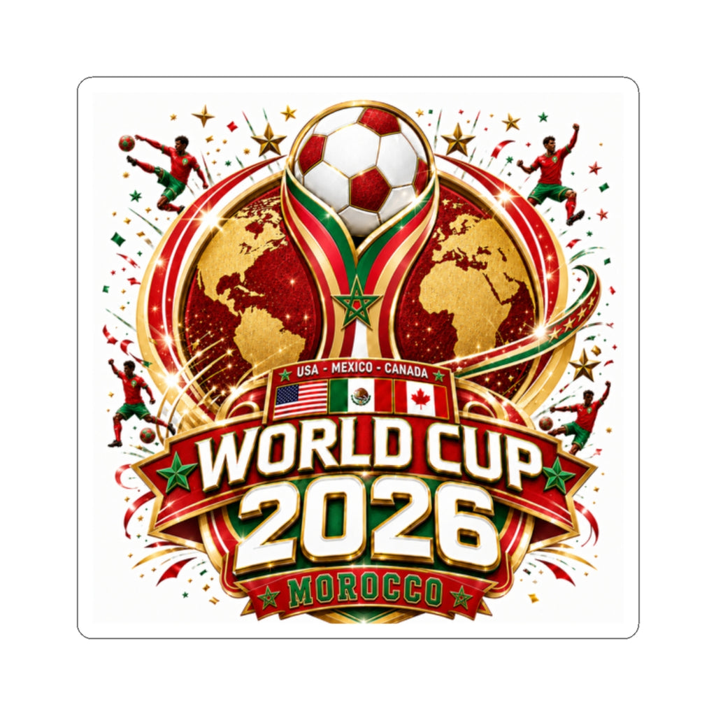 World Cup 2026 Morocco Football Team Sticker | Kiss-Cut Sticker
