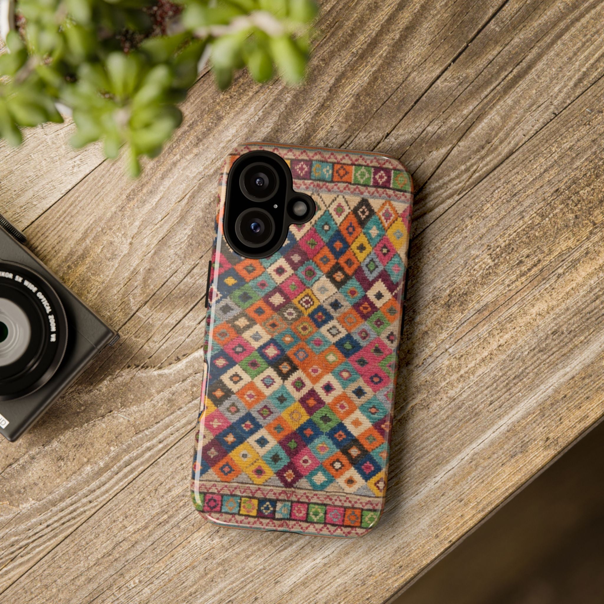 Colorful Kilim Diamond Pattern Phone Case | Tough Case