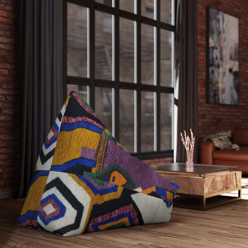 Bean Bag Chair Cover Berber Design | Colorful Hexagon Motif