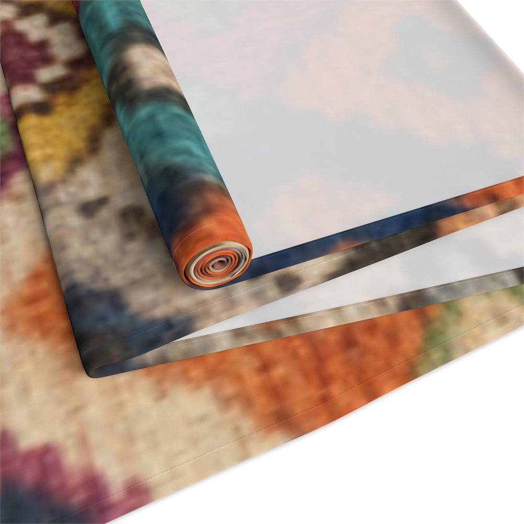 Colorful Kilim Diamond Pattern Table Runner | Cotton Poly