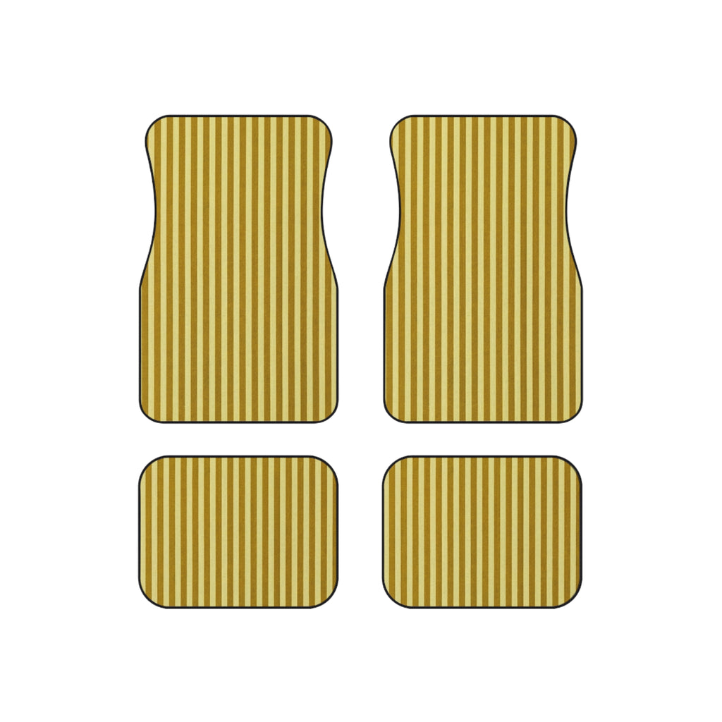 Yellow Stripe Car Floor Mats, Car Interiors Decoration | Gifts for Drivers