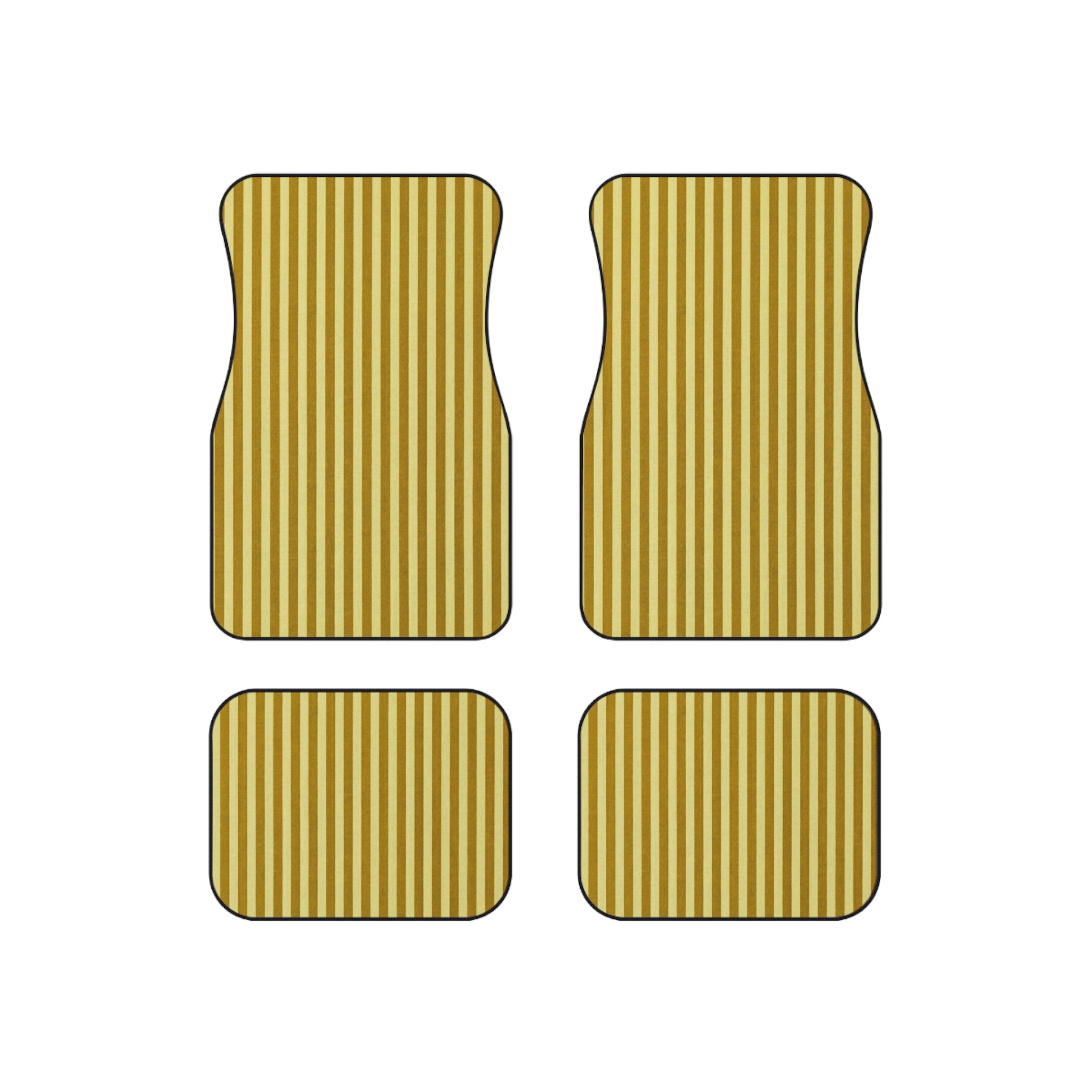 Yellow Stripe Car Floor Mats, Car Interiors Decoration | Gifts for Drivers