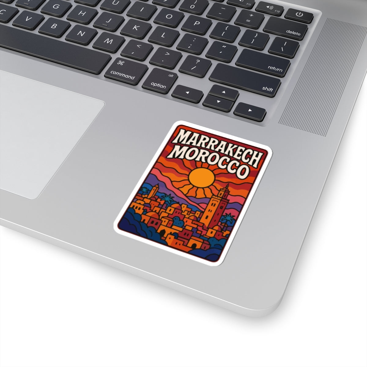 Marrakech Morocco sunset town Sticker | Kiss-cut travel decal