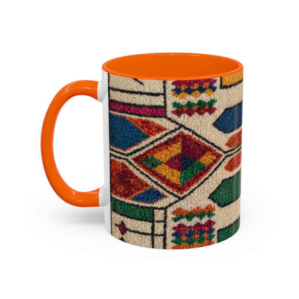 Colorful Geometric Moroccan Pattern Accent Coffee Mug | 11oz or 15oz