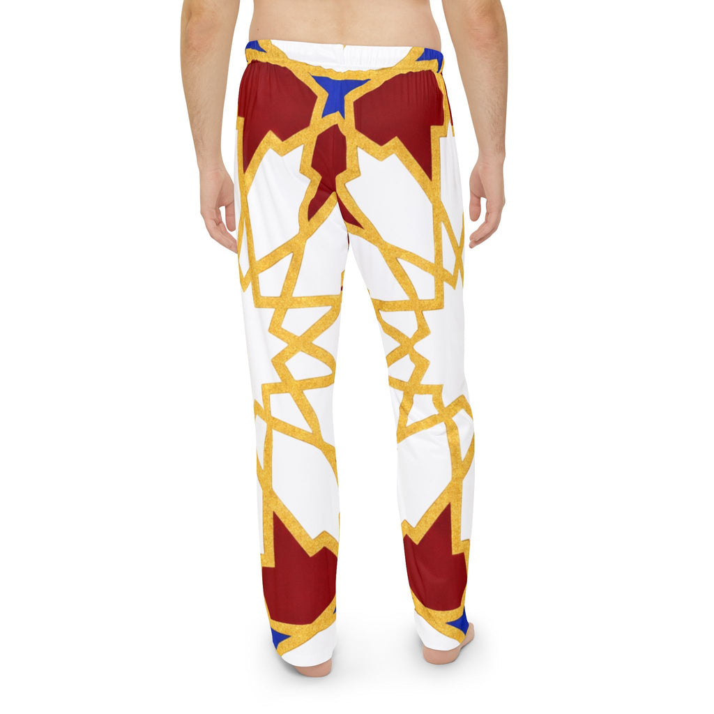 Moroccan Geometric Pattern Pajama Pants | All-Over Print